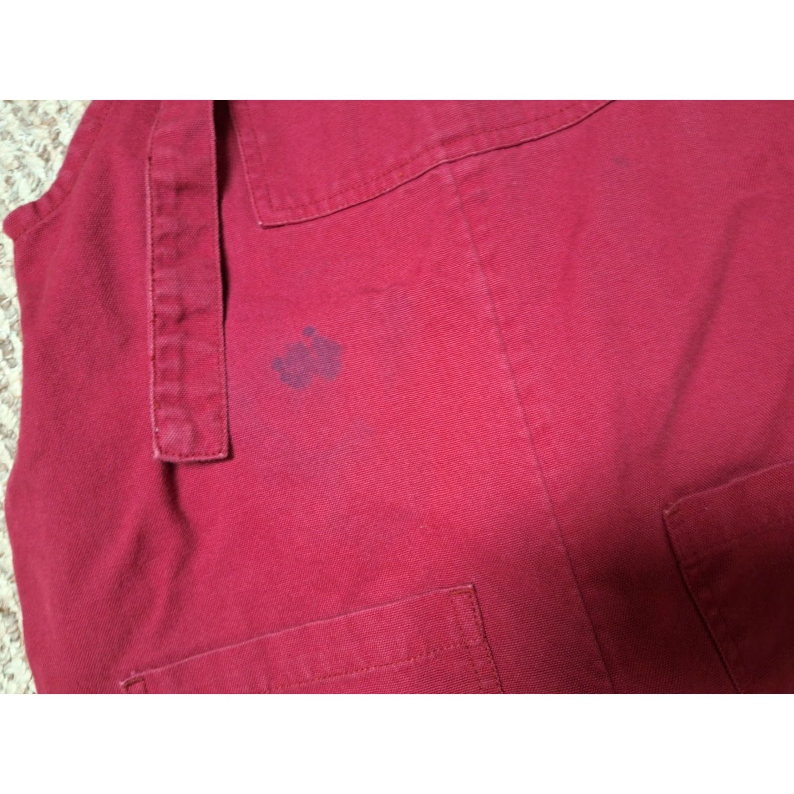Vintage LUCY and YAK Overalls Retro Rare Dungarees 2R Women Red/Burgundy 2R Retro Overall Women US 2R Size 26" / US 2 / IT 38 - 3 Thumbnail