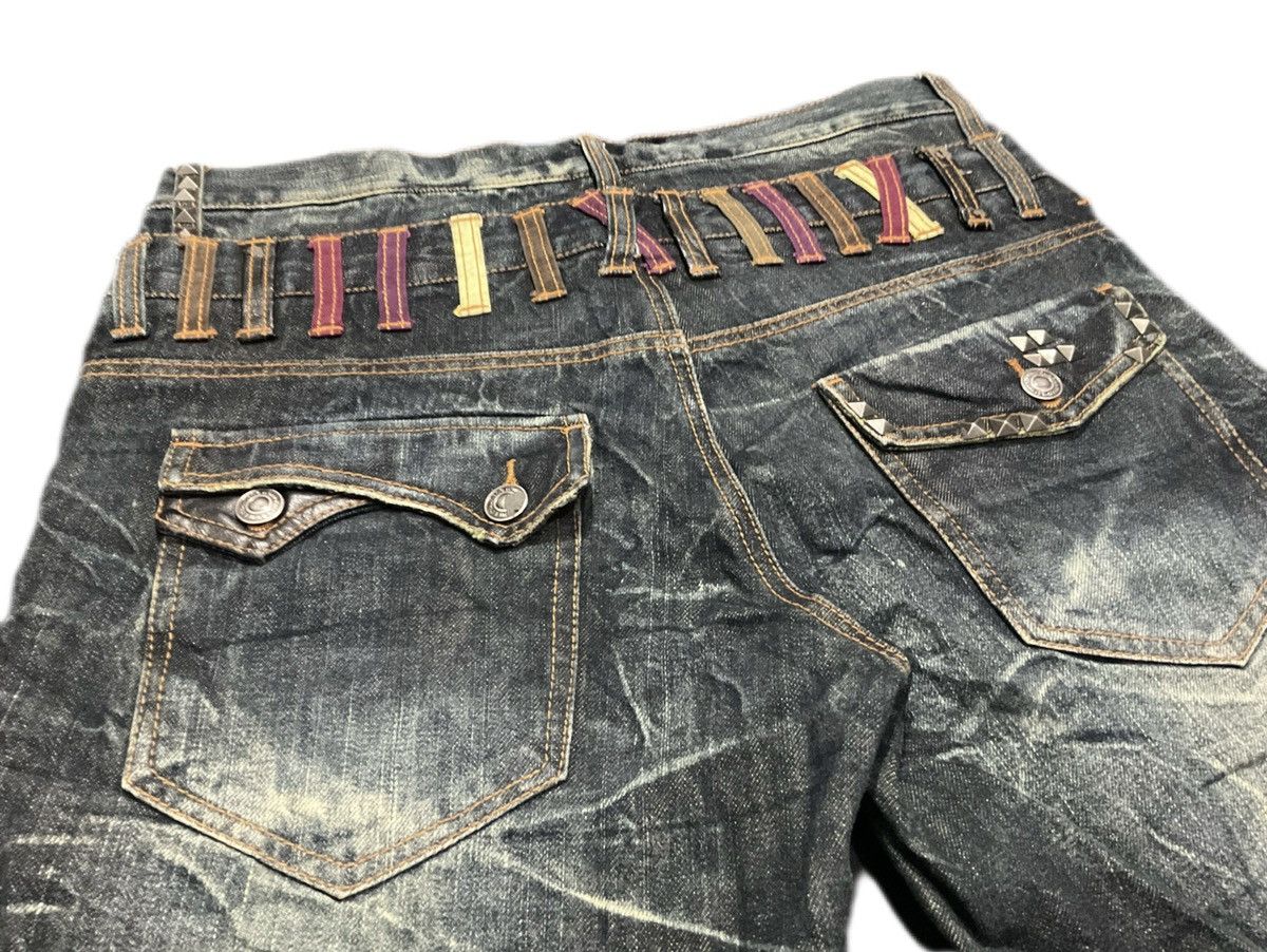 Beauty Beast 🔥 Y2K Nylaus Jeans Double Waist Studded Zippers Denim LGB Size US 32 / EU 48 - 2 Thumbnail