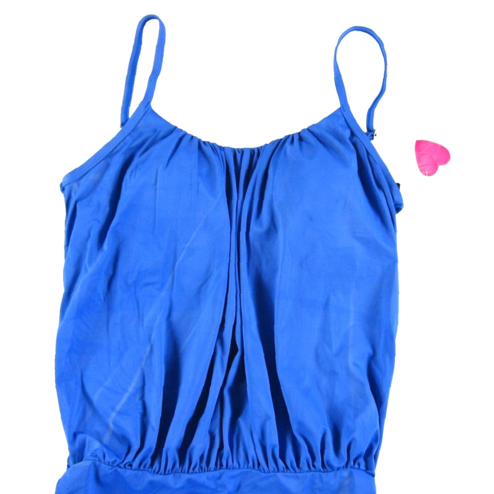 Vintage NWT Love My Curves Blue Tie Dye Tummy Control Cover Up Long Tankini Swim Top 14 Size XL / US 12-14 / IT 48-50 - 4 Thumbnail