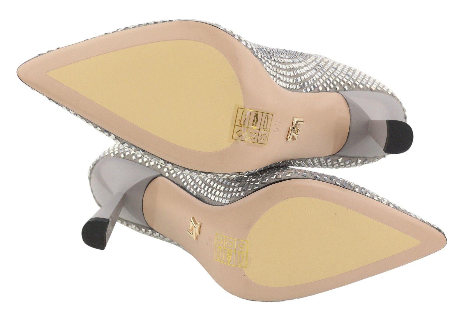 LOLA CRUZ KOILO EU36 Silver Suede Shiny Glitter Ankle 87544