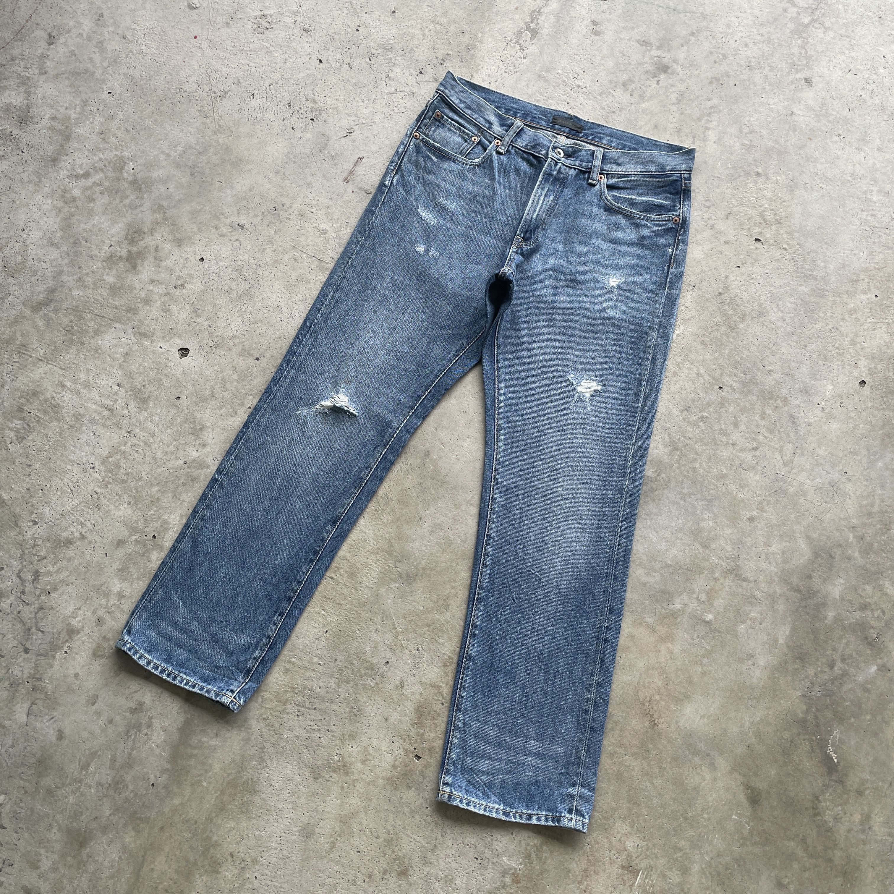 Japanese Brand VINTAGE JAPANESE BRAND FADED JEANS DISTRESSED PANTS W30x33 Size US 33 - 1 Thumbnail