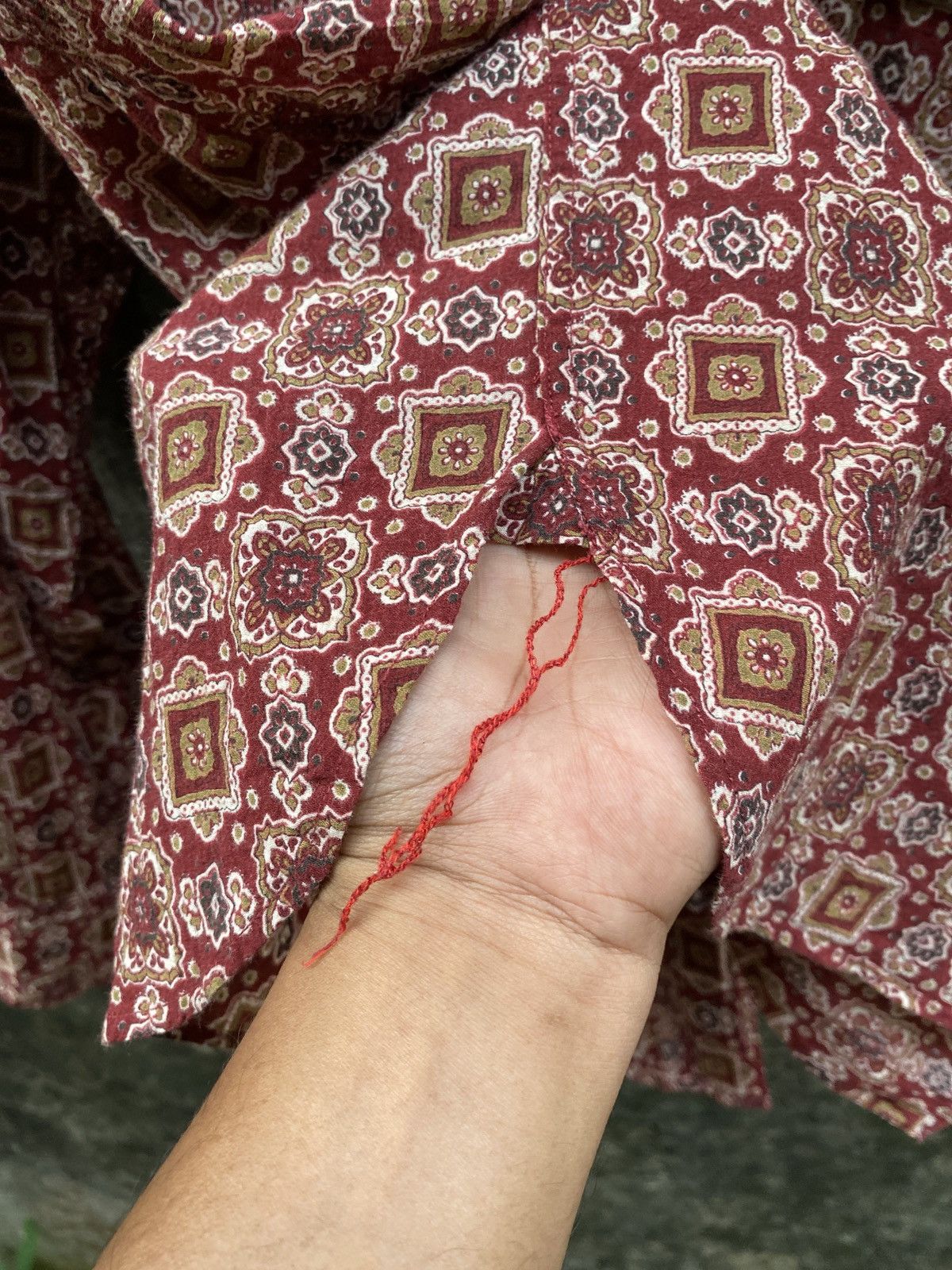 Sugar Cane Sugar Cane Light Rayon Paisley Button Shirt Size US L / EU 52-54 / 3 - 7 Thumbnail