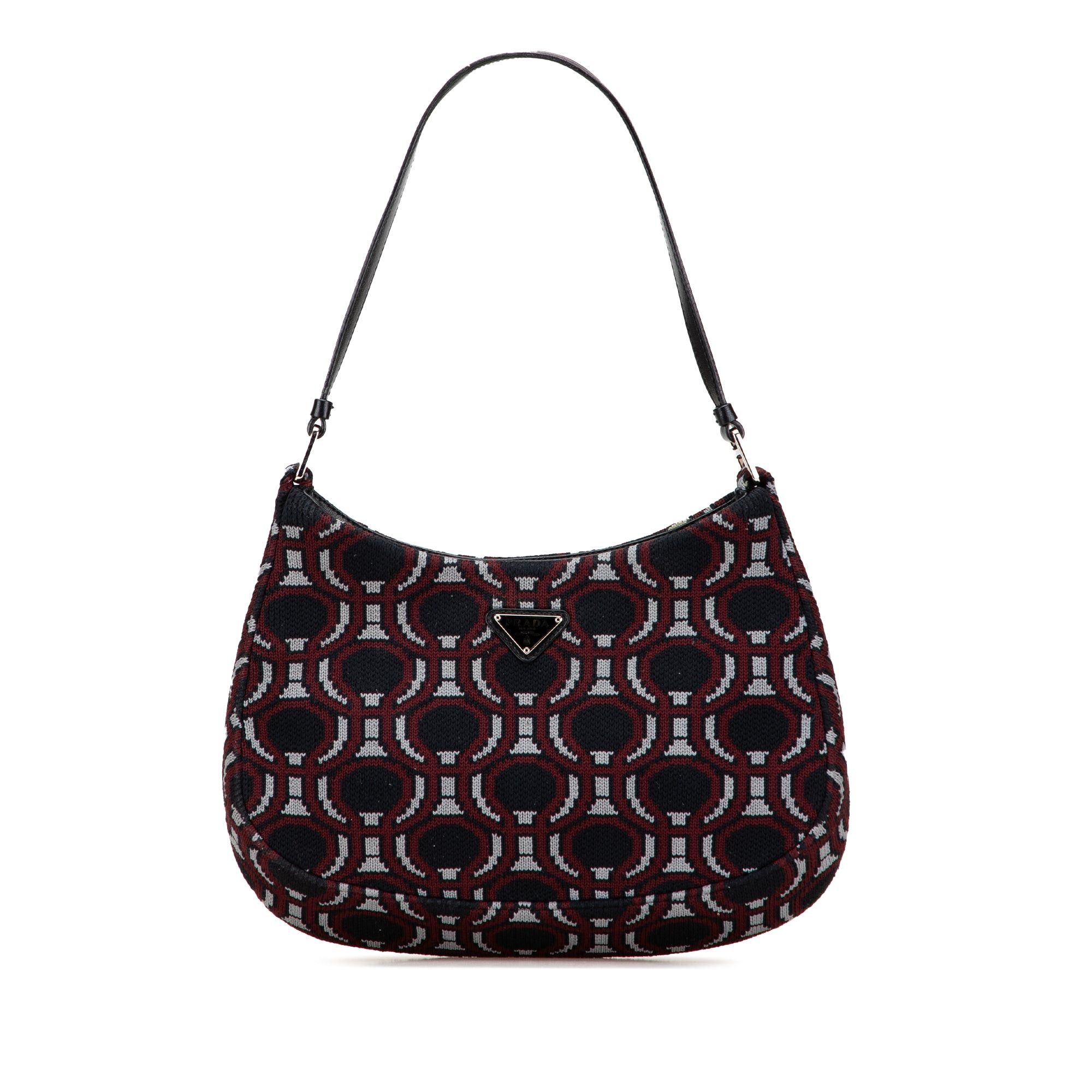 Prada Jacquard Knit Cleo Shoulder Bag Size ONE SIZE - 1 Thumbnail