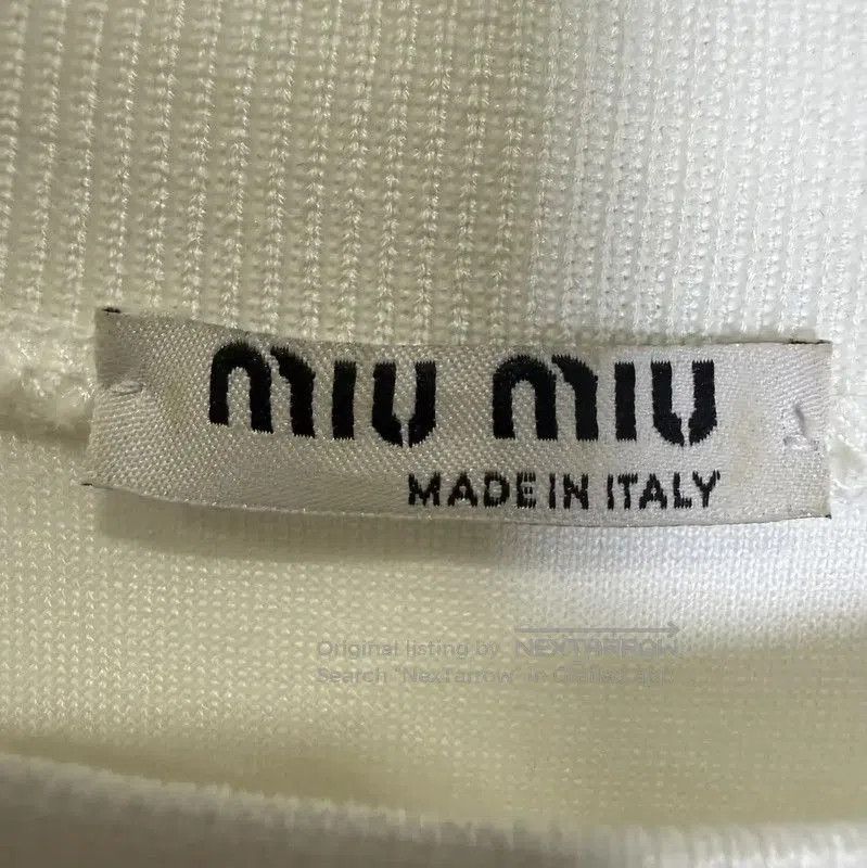 Miu Miu Miu Miu White Cotton Women's Sweatshirt . Size S / US 4 / IT 40 - 3 Thumbnail