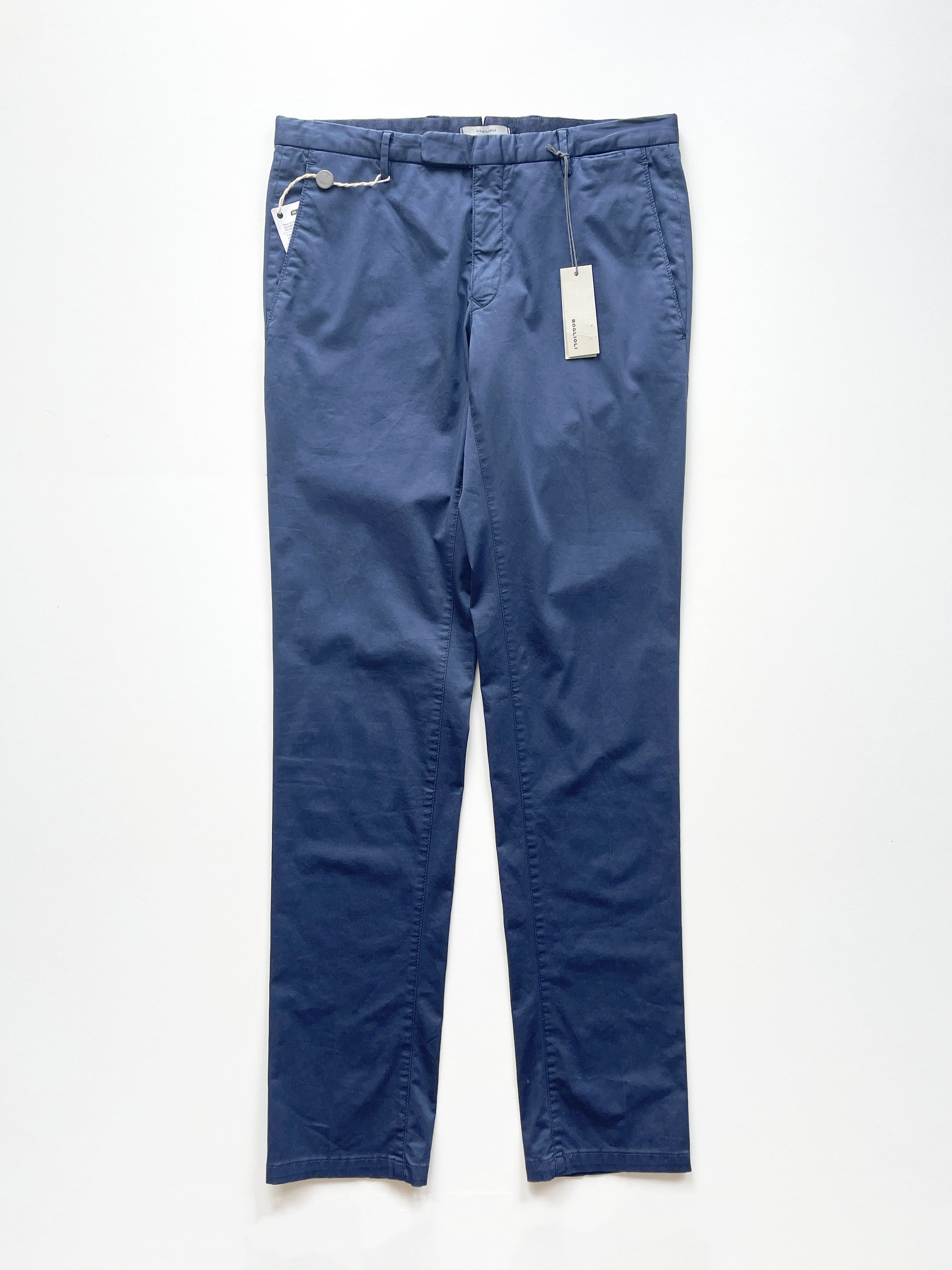 image of Boglioli Blue Chino Trousers Size 46, Men's