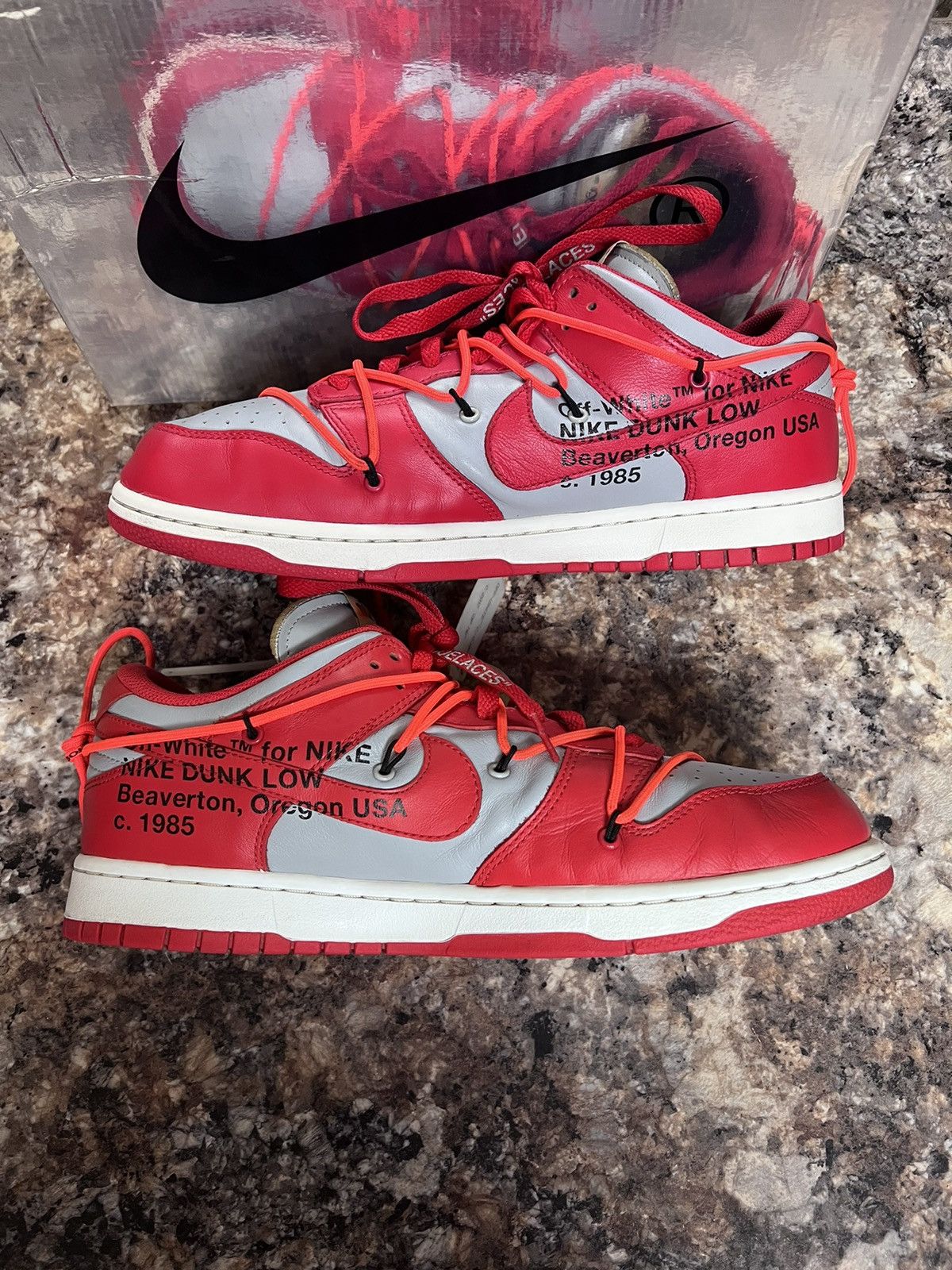 Off-White Off-white Nike dunk university red size 12 authentic Size US 12 / EU 45 - 5 Thumbnail