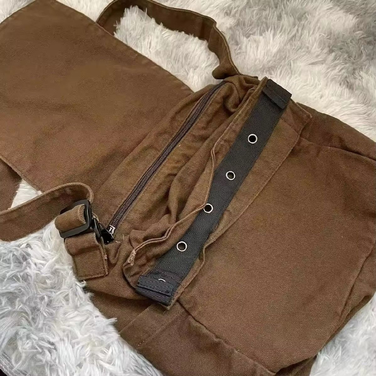 Designer × Vintage Vintage Canvas Patch Star Shoulder Bag Size ONE SIZE - 5 Thumbnail