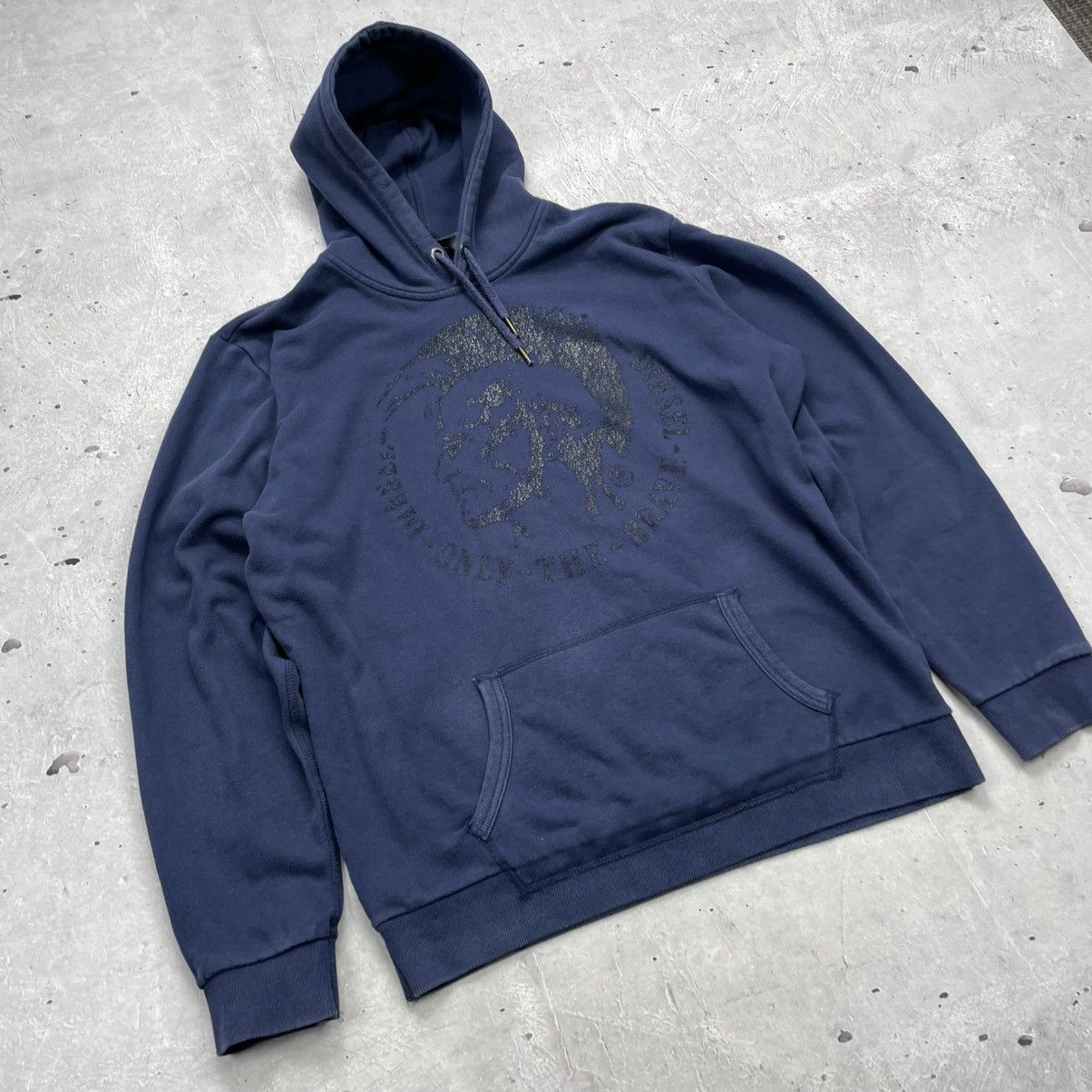 Diesel × Vintage Vintage diesel Hoodie big logo y2k Japanese style sz XL Size US XL / EU 56 / 4 - 3 Thumbnail