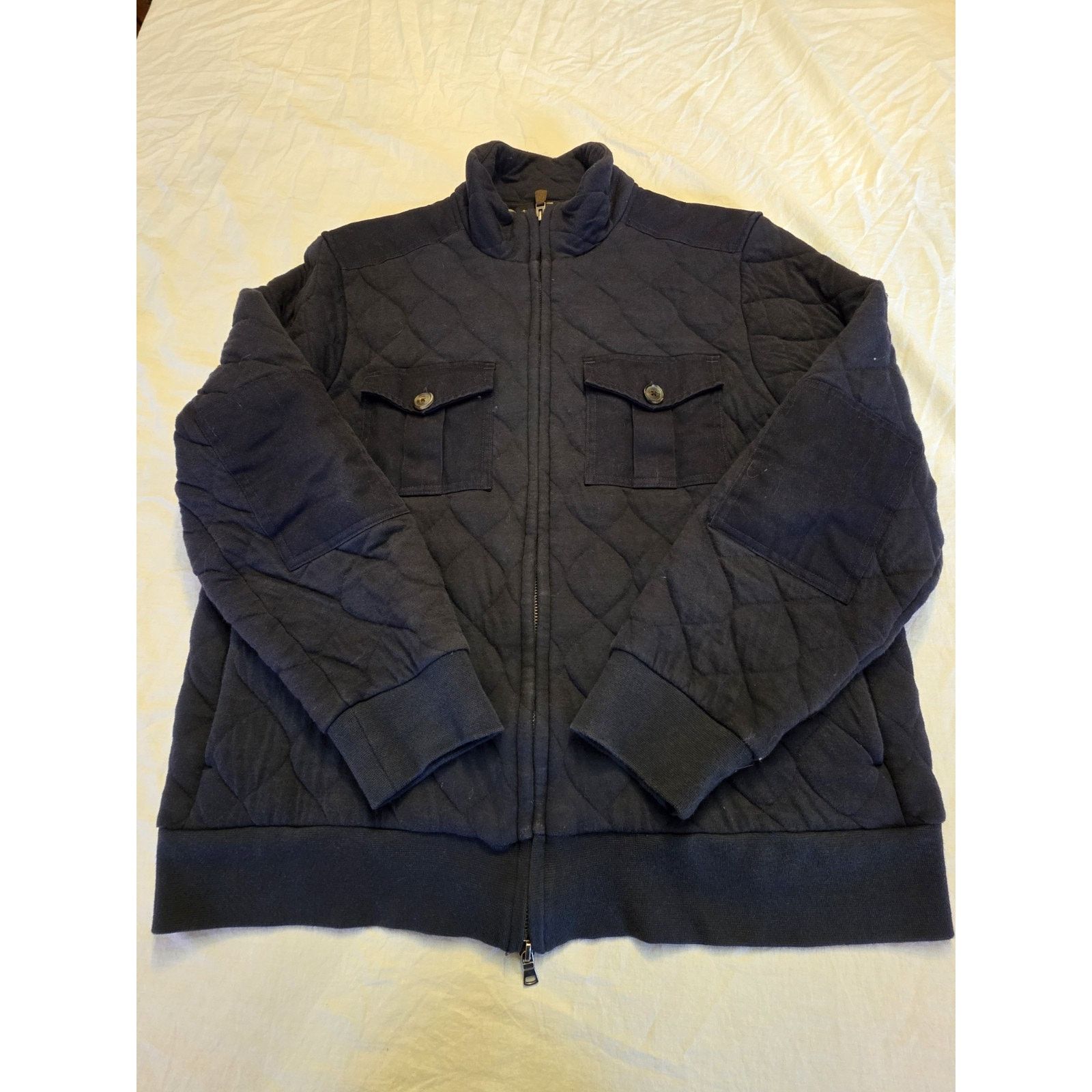 Brooks Brothers Brooks Brothers Men's Lightweight Zippered Navy Blue Quilted Size US L / EU 52-54 / 3 - 1 Thumbnail