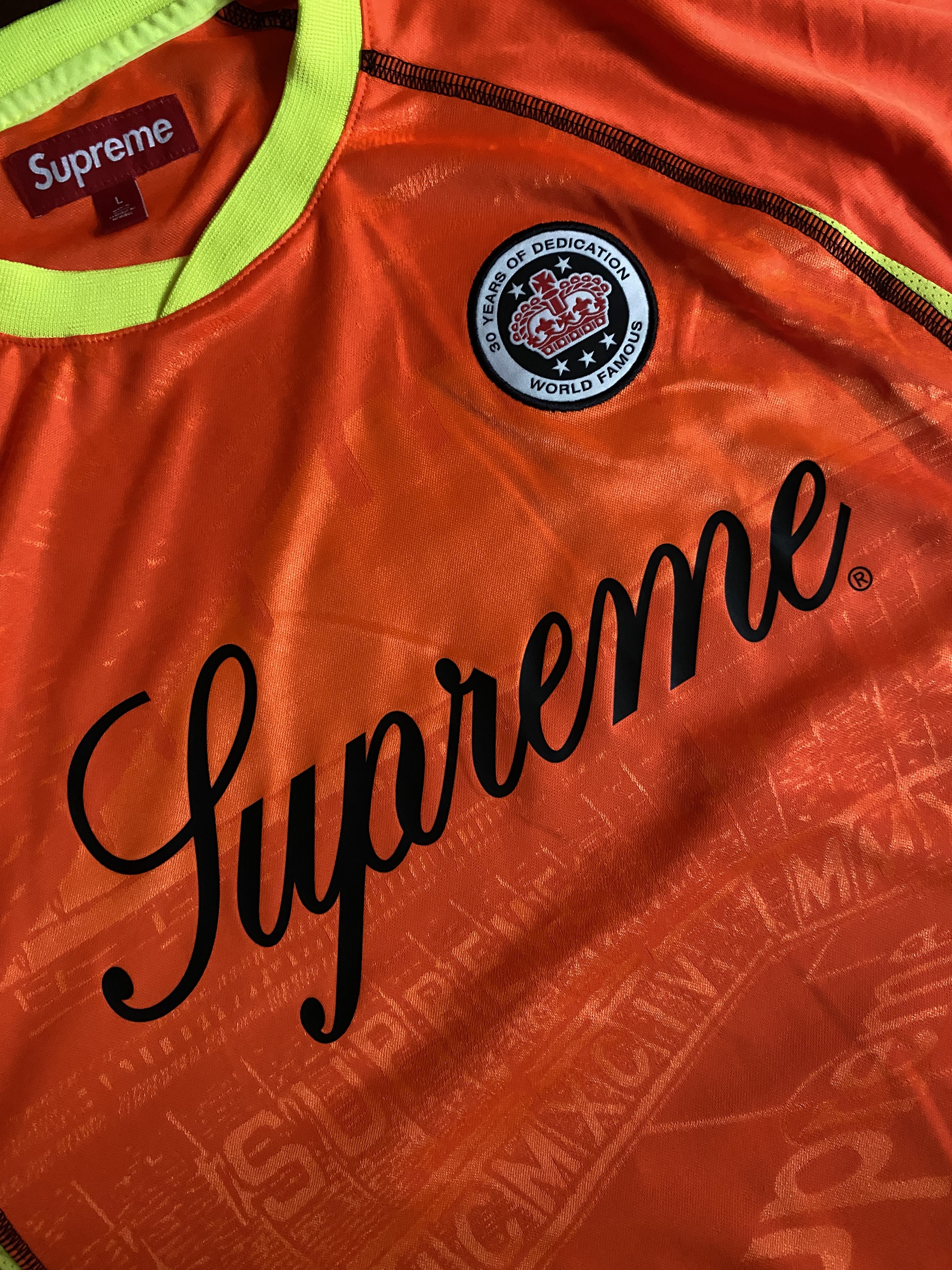 Supreme Jacquard Soccer Jersey SS24 Size US L / EU 52-54 / 3 - 4 Thumbnail
