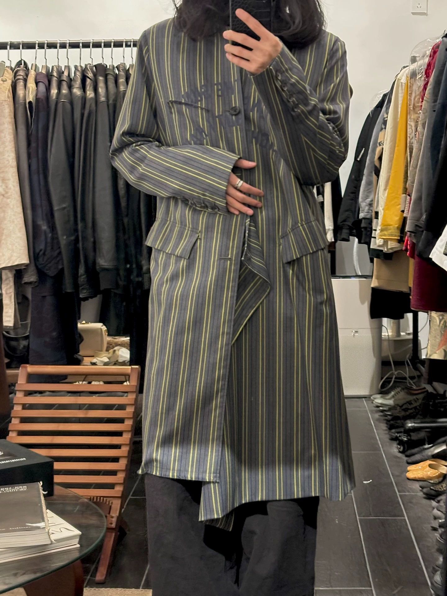 Bed j.w. Ford BED J.W. FORO Broken Striped Wool Overcoat Size US S / EU 44-46 / 1 - 2 Thumbnail