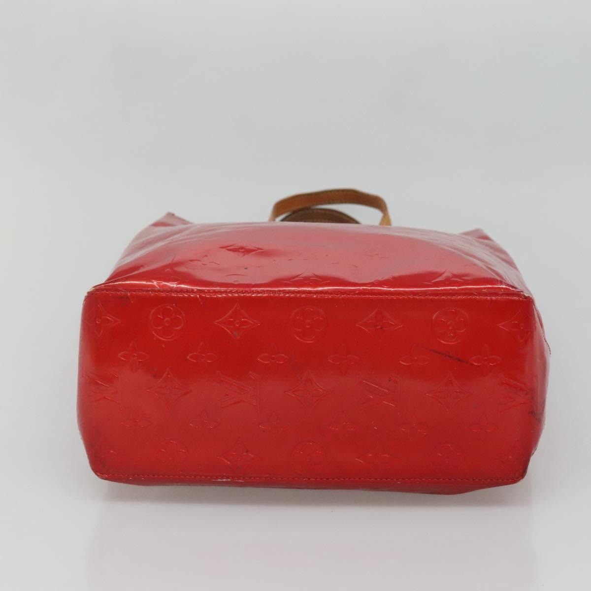 Louis Vuitton LOUIS VUITTON Monogram Vernis Reade MM Hand Bag Red Rouge Size ONE SIZE - 9 Thumbnail