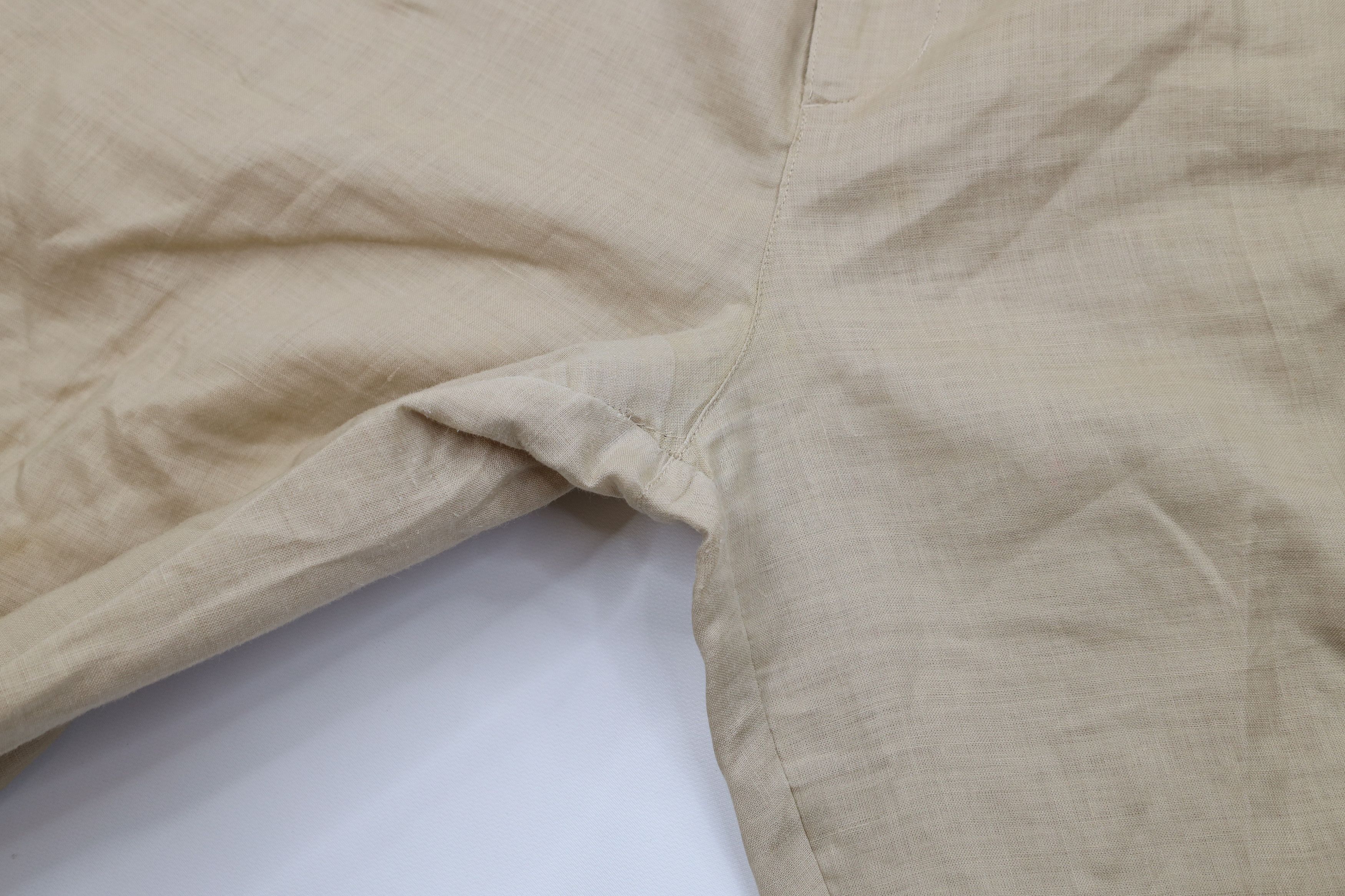 Vintage Vintage 90s Y2K Streetwear Lined Linen Wide Leg Pants Beige Size US 38 / EU 54 - 6 Thumbnail