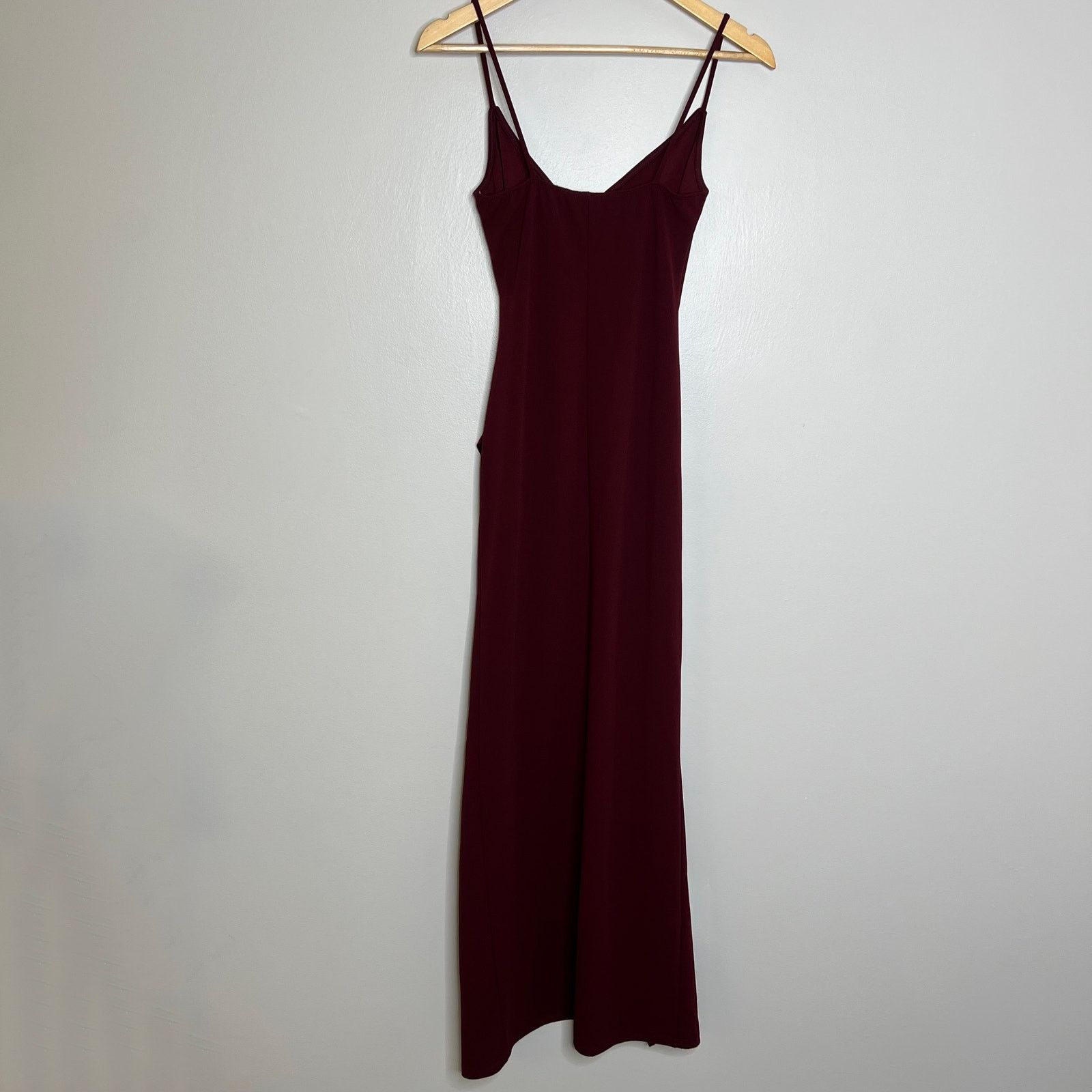 Other Lulus Sweetest Admirer Burgundy Ruched Surplice Maxi Dress Size S / US 4 / IT 40 - 5 Thumbnail