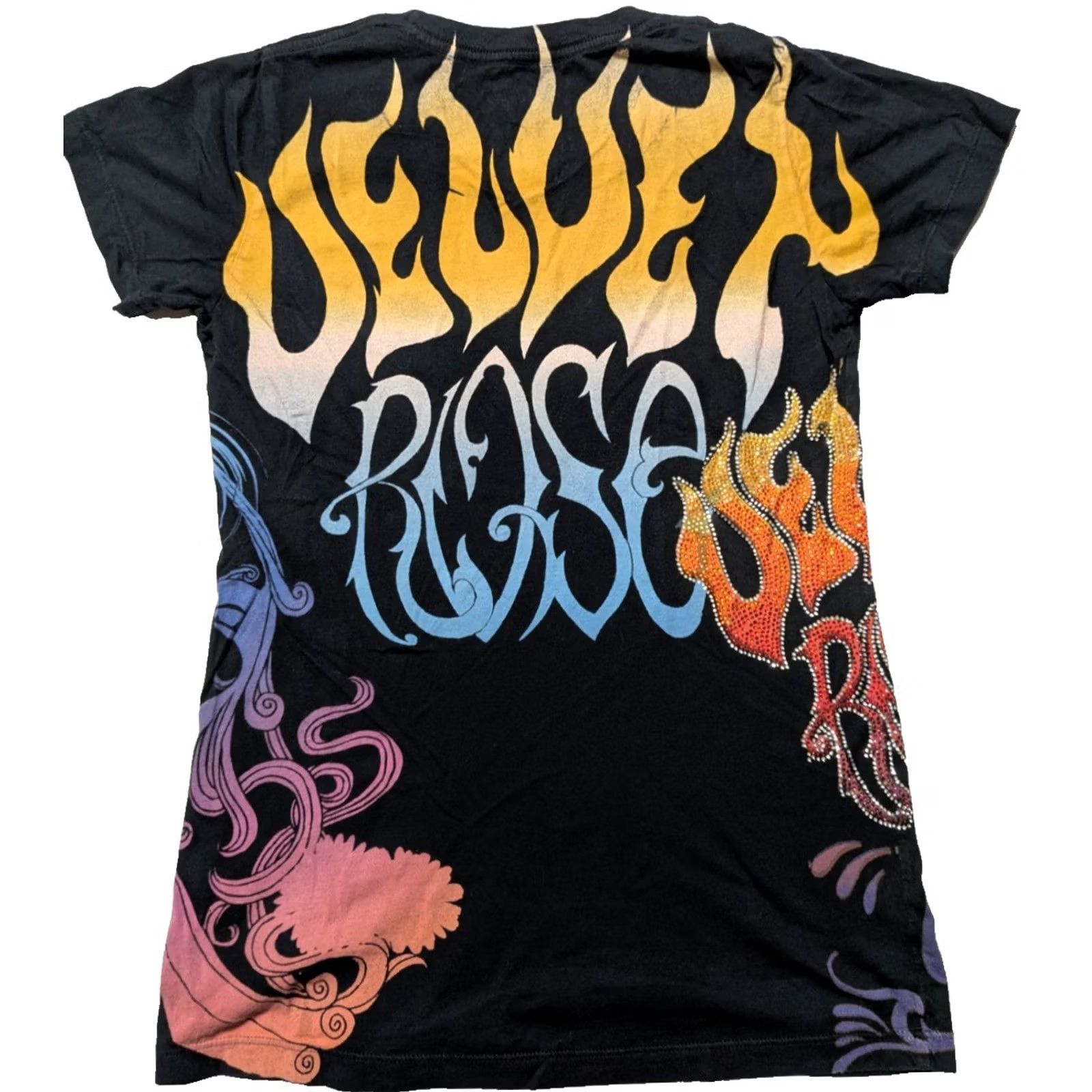 Velvet Velvet Rose Embellished T-Shirt - Women Medium Black Size M / US 6-8 / IT 42-44 - 2 Thumbnail