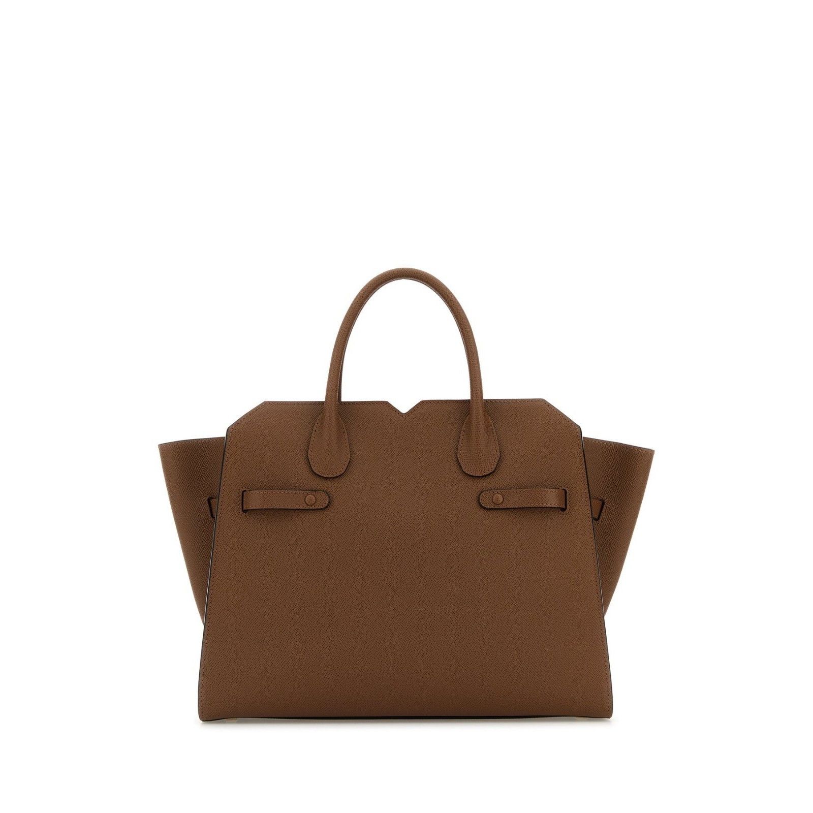 Valextra VALEXTRA Milano Medium Brown Grained Leather Top Handle Bag Size ONE SIZE - 3 Thumbnail