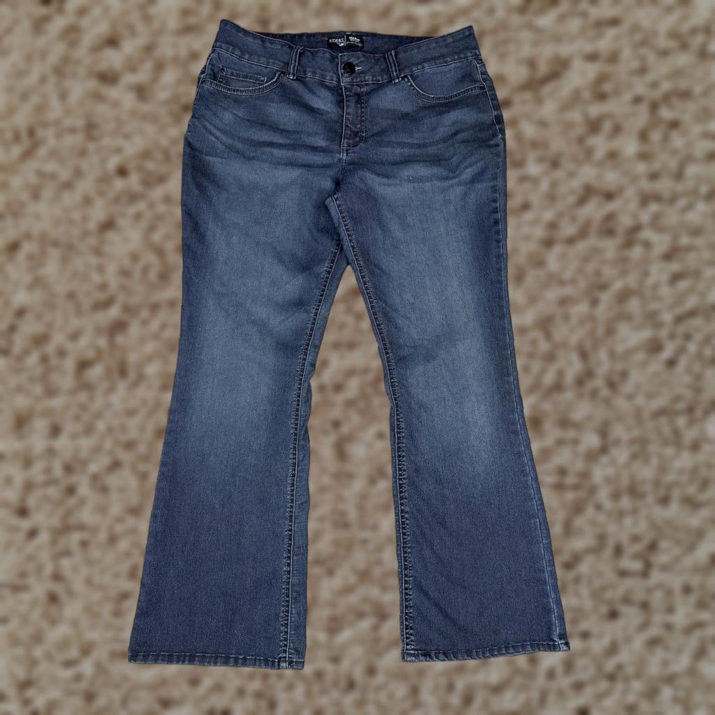 Lee Riders By Lee Jeans Womens 32 Blue Dark Wash Mid Rise Bootcut Denim Cotton 32x28 Size 24" / US 00 / IT 34 - 1 Thumbnail