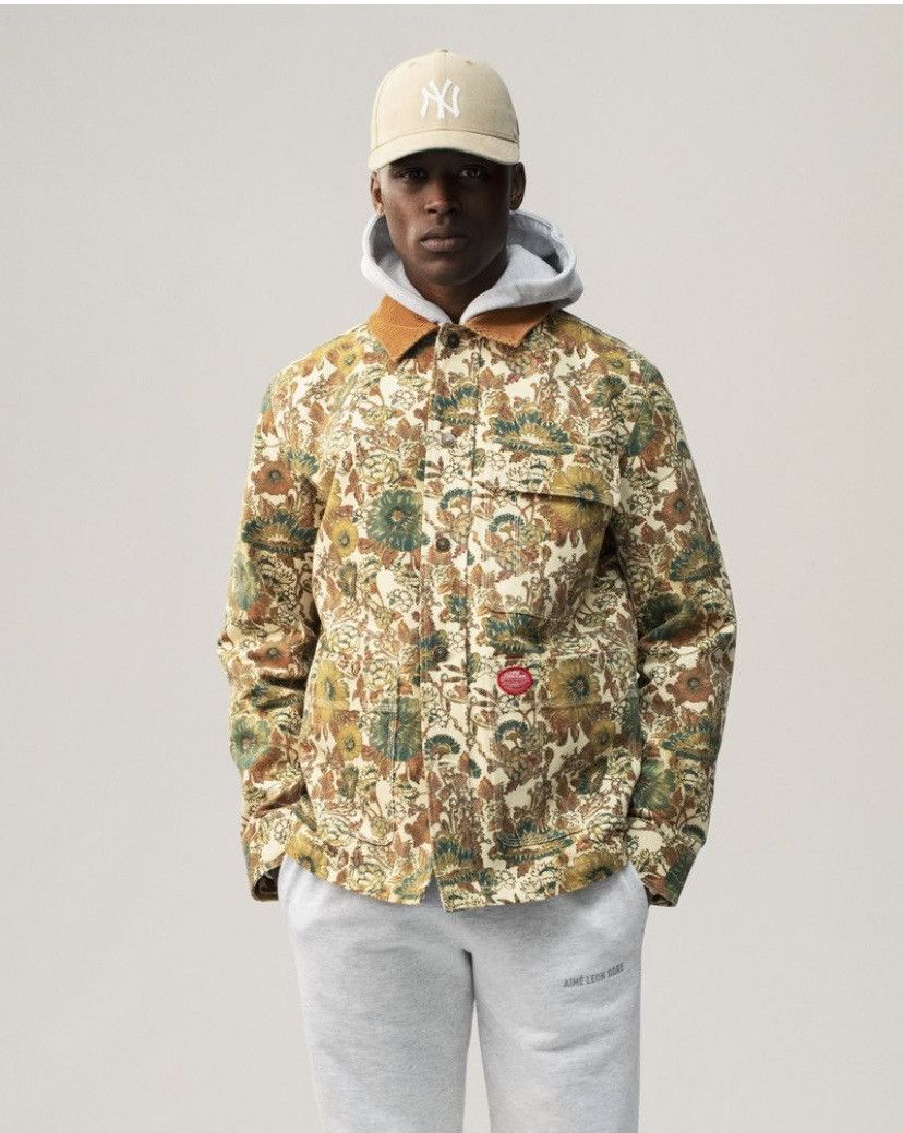 image of Aime Leon Dore Floral Painter Jacket in Yellow, Men's (Size Large)