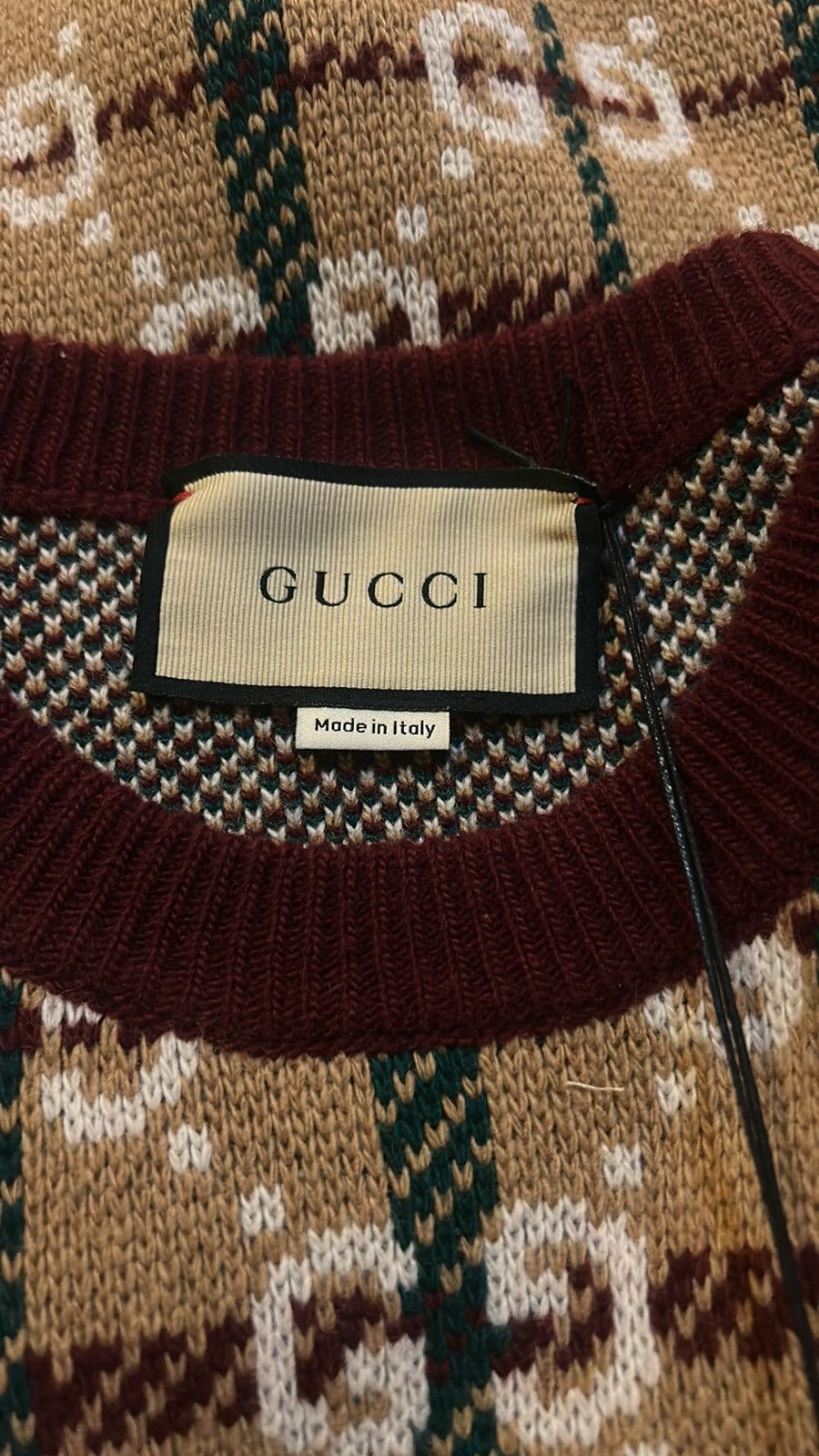 Gucci Gucci Monogram Checked Wool Intarsia Dress size XXL Size XXL / US 16-18 / IT 52-54 - 6 Thumbnail
