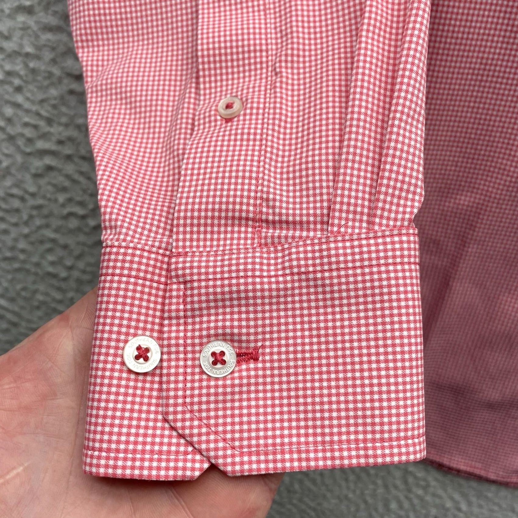 Southern Tide Southern Tide Intercoastal Shirt Mens M Pink Nylon Spandex Button-Up Collared Long Sleeve Gy Size US M / EU 48-50 / 2 - 4 Thumbnail