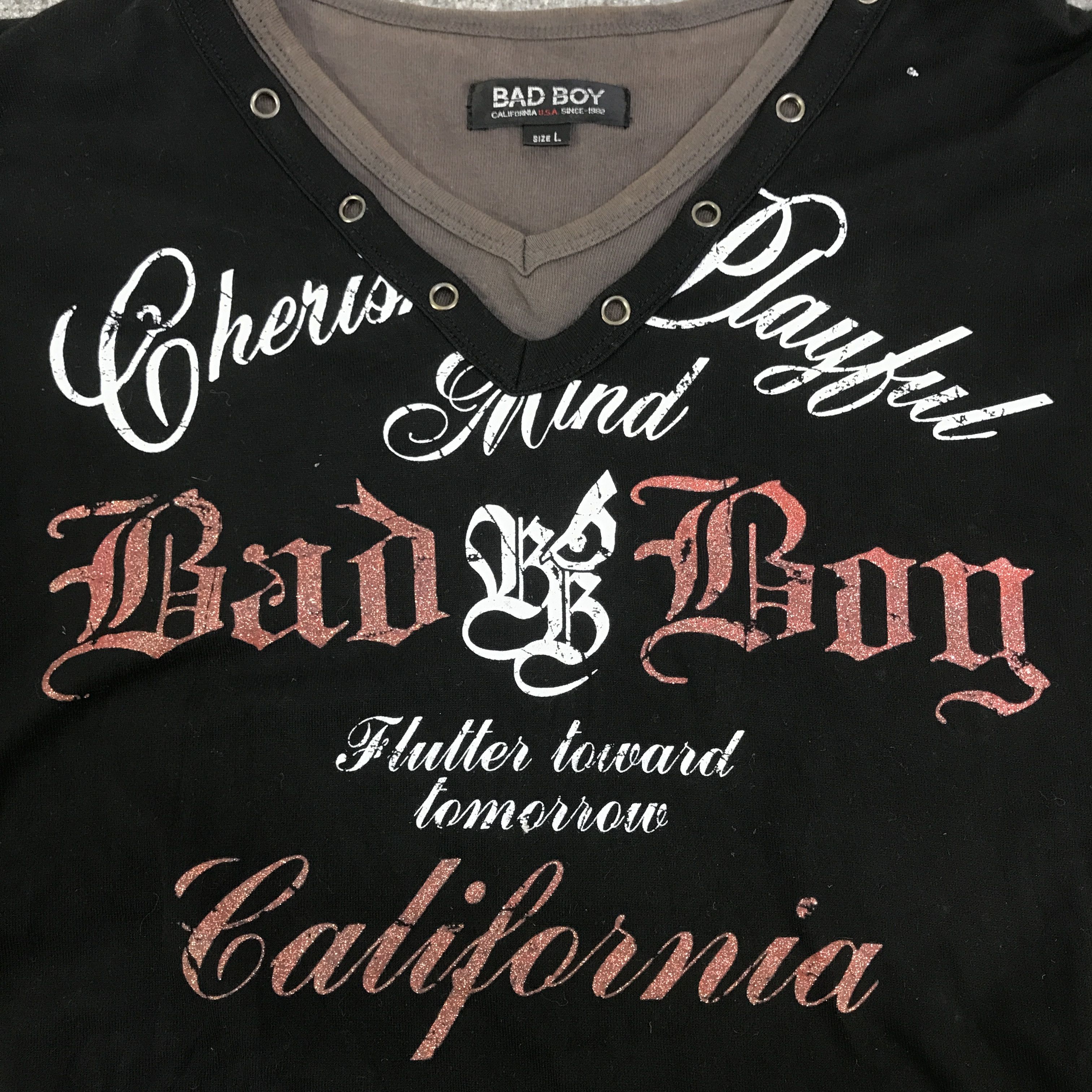 Japanese Brand bad boy california long sleeve t-shirt K93B55 Size US L / EU 52-54 / 3 - 9 Thumbnail