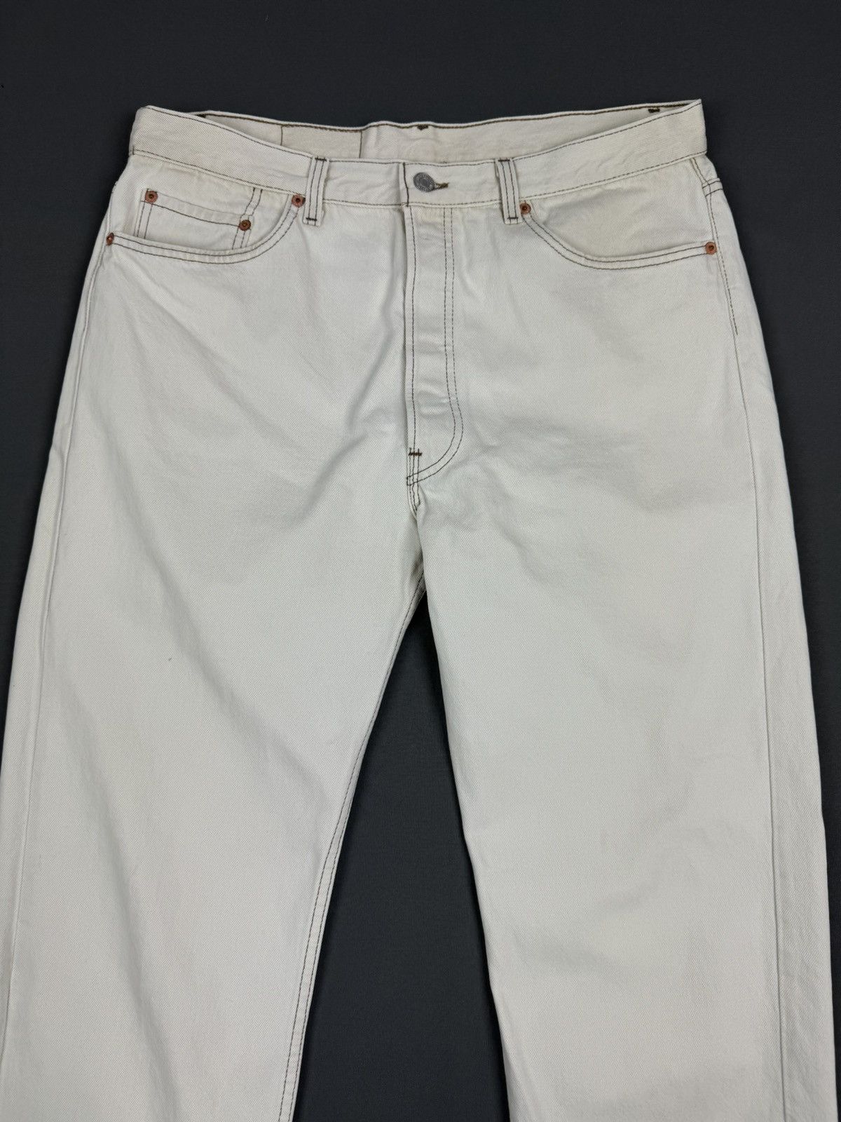 Levi's 90’s Vintage Faded Levi’s 501 White Jeans Pants Made in USA Size US 38 / EU 54 - 7 Thumbnail