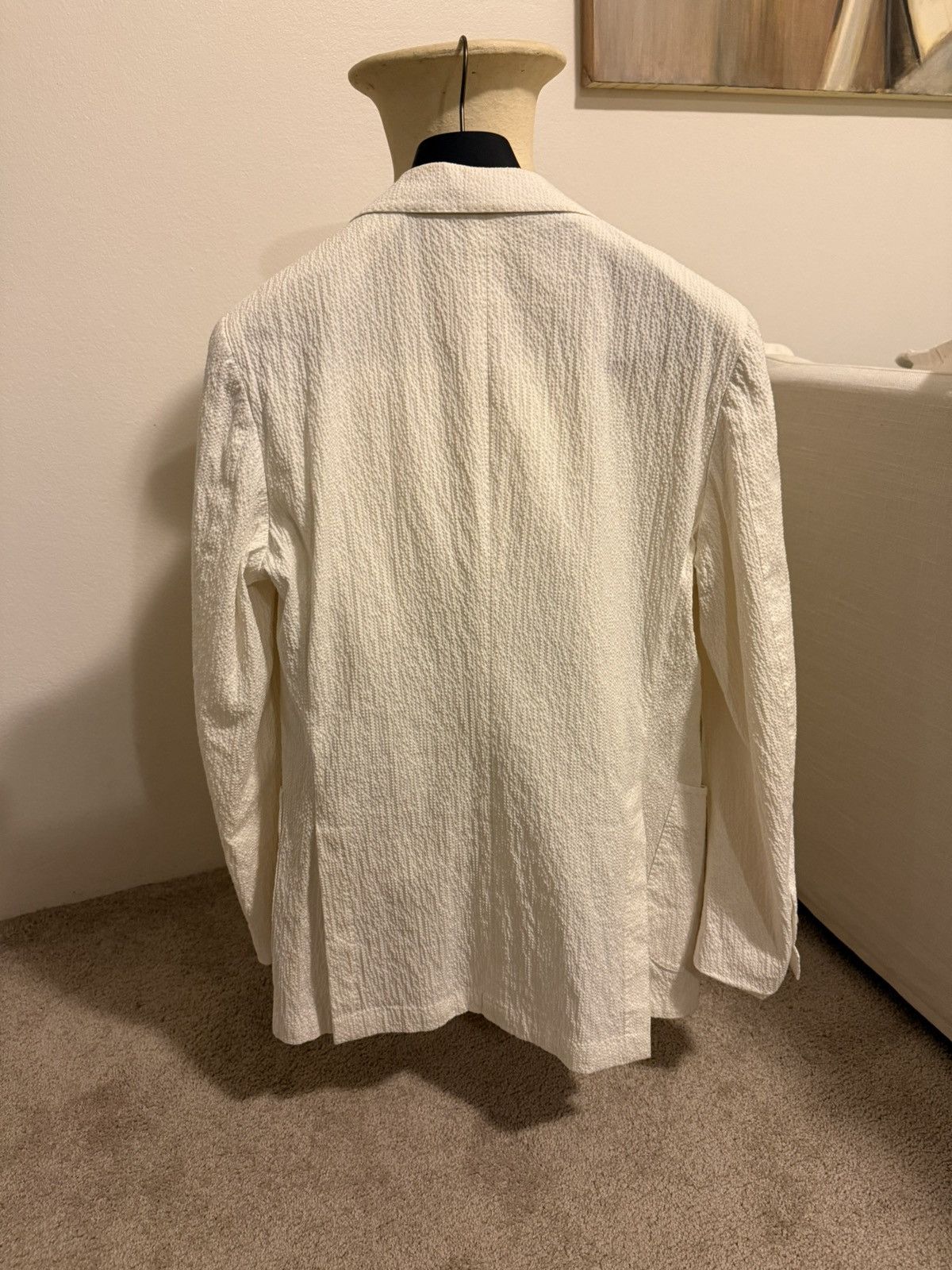 Suitsupply Suitsupply Cotton Seersucker Suit - White Size 46R - 2 Thumbnail