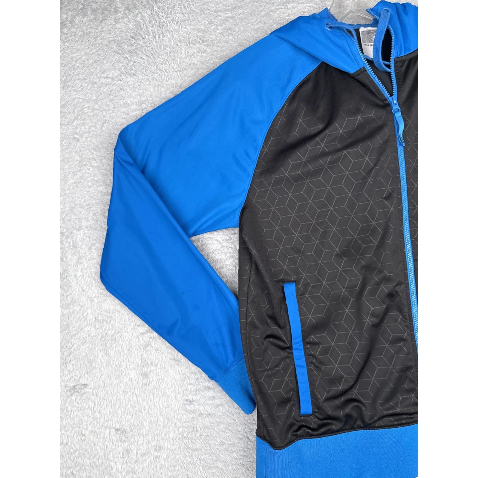 The North Face The North Face Jacket Mens M Blue Geometric Hooded Windbreaker Full Zip - Lightweight Softshell Outdoor Hiking Casual Size US M / EU 48-50 / 2 - 5 Thumbnail