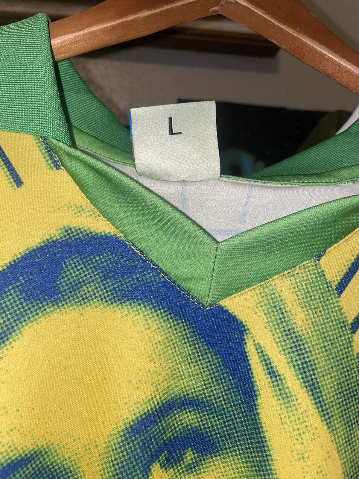 Bravest Studios YELLOW MARY JERSEY V2 blue and green polo shirt. Size US L / EU 52-54 / 3 - 5 Thumbnail