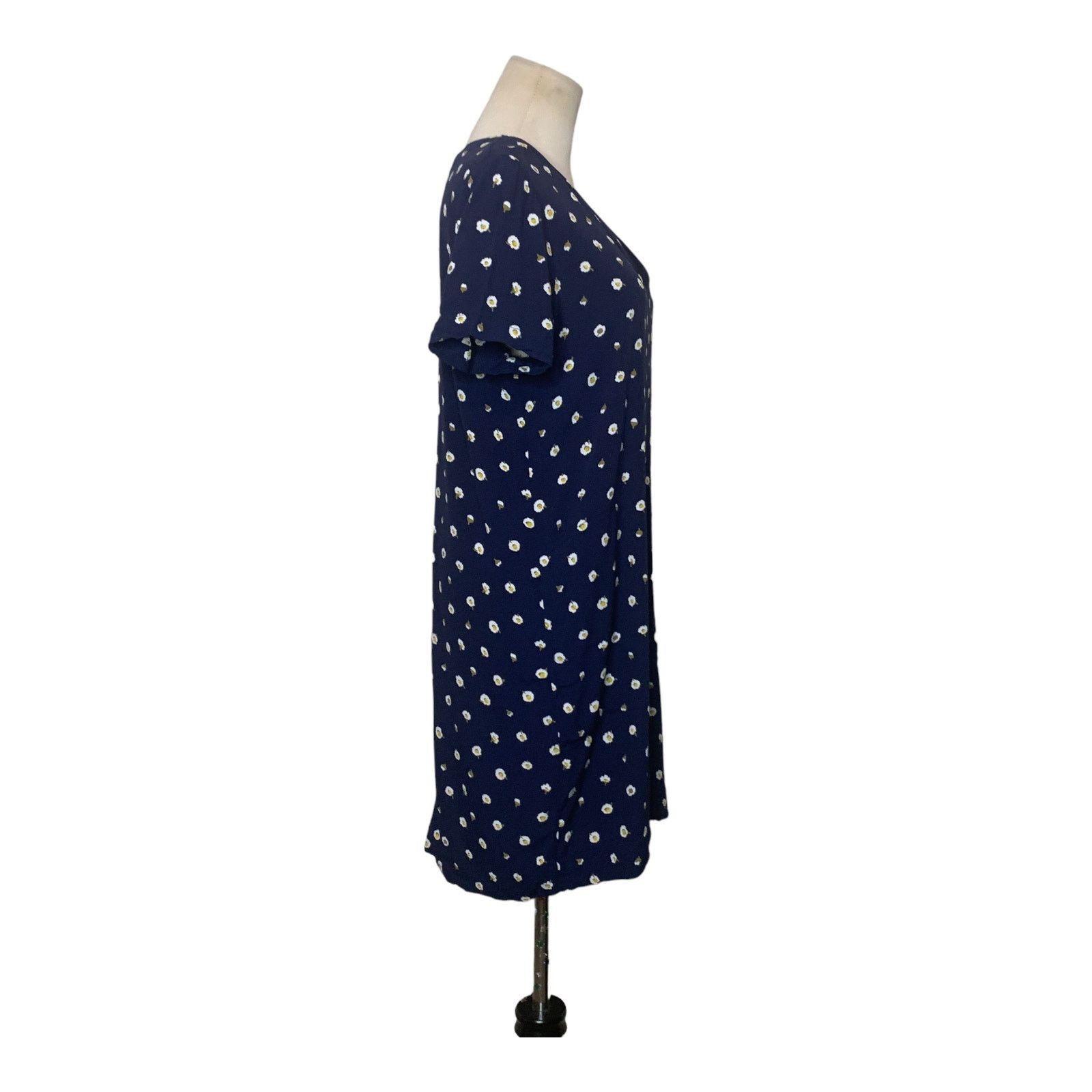 Madewell Madewell Blue Daisy Dot Back Buttoned Mini Dress S Size S / US 4 / IT 40 - 9 Thumbnail