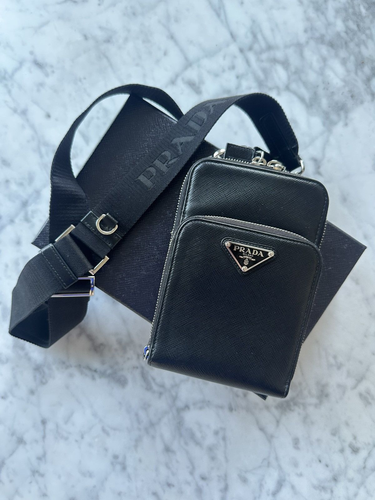 Prada Saffiano Leather Smartphone Case Size ONE SIZE - 1 Thumbnail