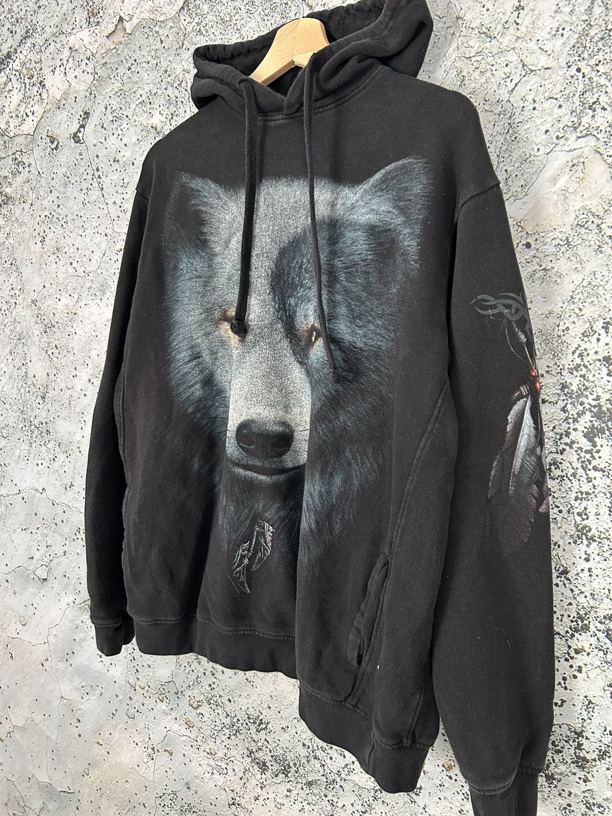 Vintage Vintage Wolf Animal Graphic Hoodie Rock Grunge Punk Skate Size US M / EU 48-50 / 2 - 2 Thumbnail