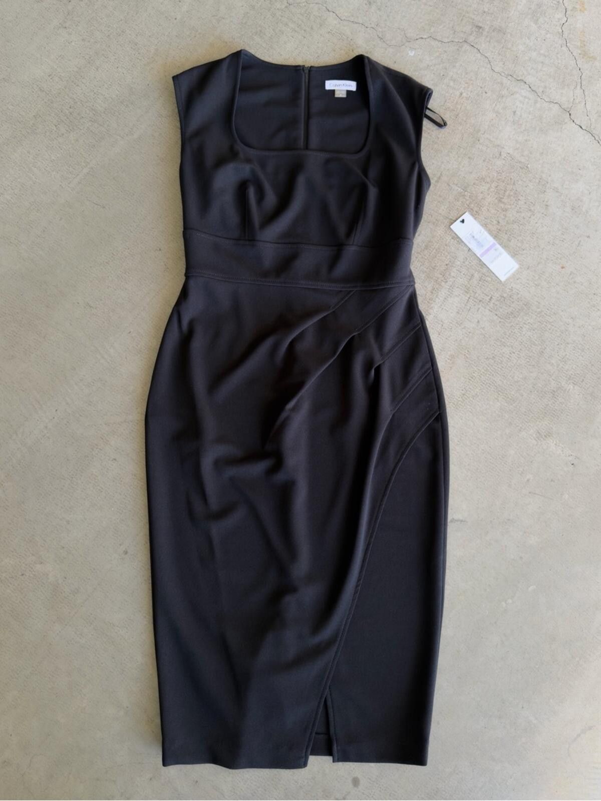 Calvin Klein Calvin Klein / Tulip Hem Sheath Dress / Black Size M / US 6-8 / IT 42-44 - 1 Thumbnail