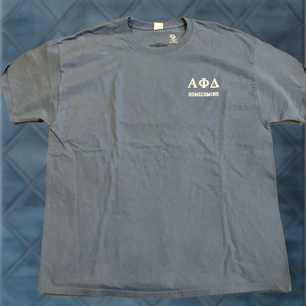 Hanes Awesome Hanes Alpha Phi Delta XL Blue Double Sided Shirt Size US XL / EU 56 / 4 - 1 Thumbnail