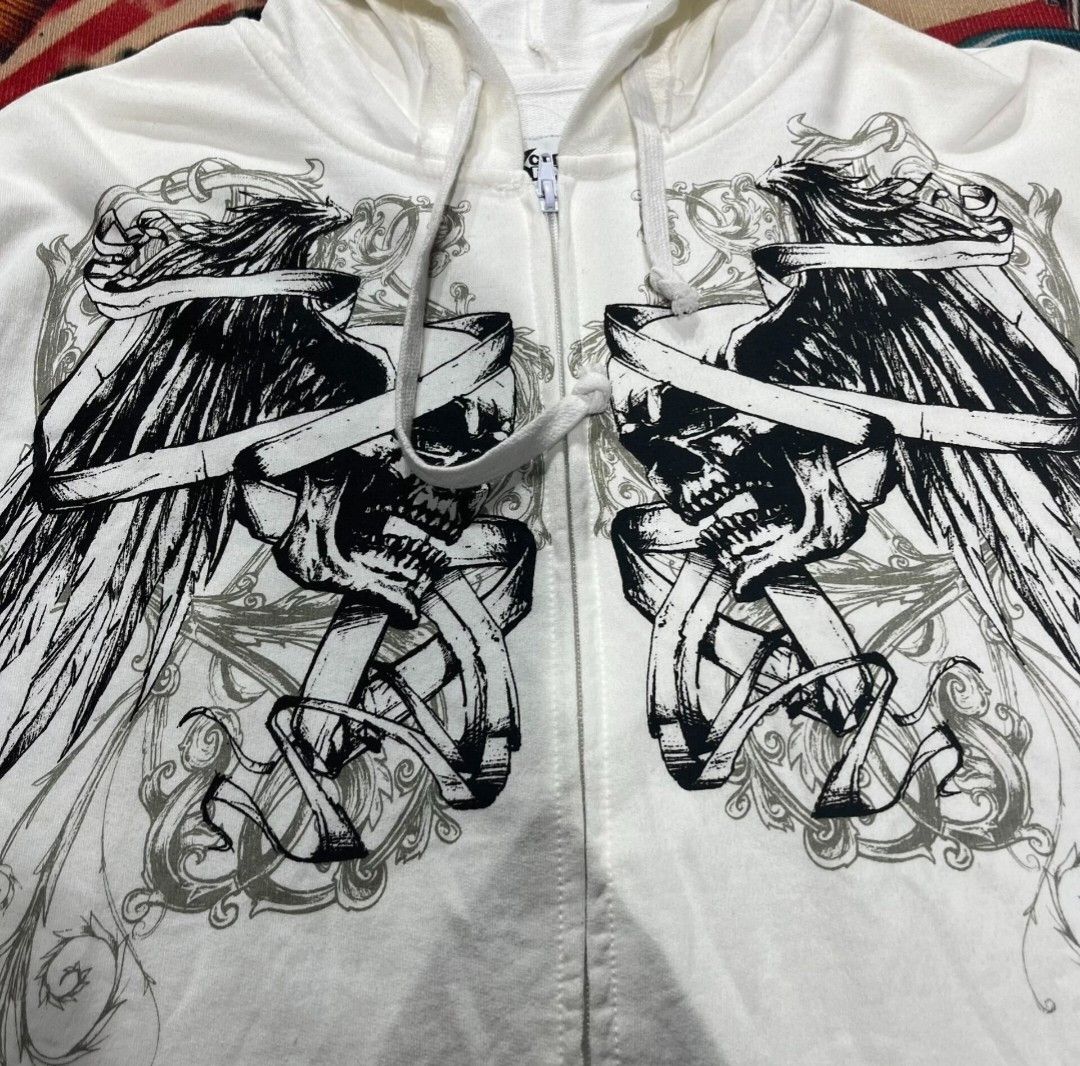 Affliction Vintage Y2K citizen earthSkull & Wings Graphic Zip-Up Hoodie Size US S / EU 44-46 / 1 - 3 Thumbnail