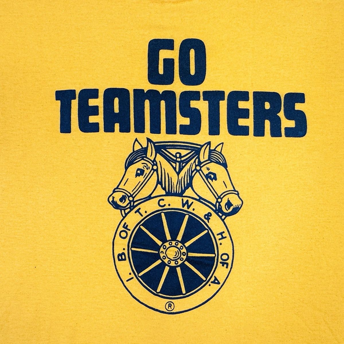 Vintage Vintage DevKnit Go Teamsters! Single Stitch Crew Neck Tee Size US L / EU 52-54 / 3 - 2 Thumbnail