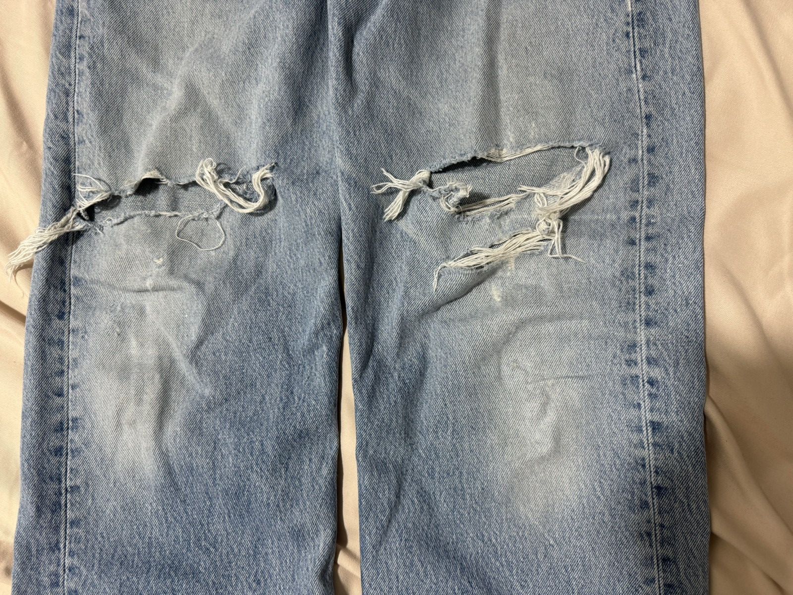 Levi's Vintage 90s Levi's 501 Made in USA Distressed Size US 34 / EU 50 - 3 Thumbnail