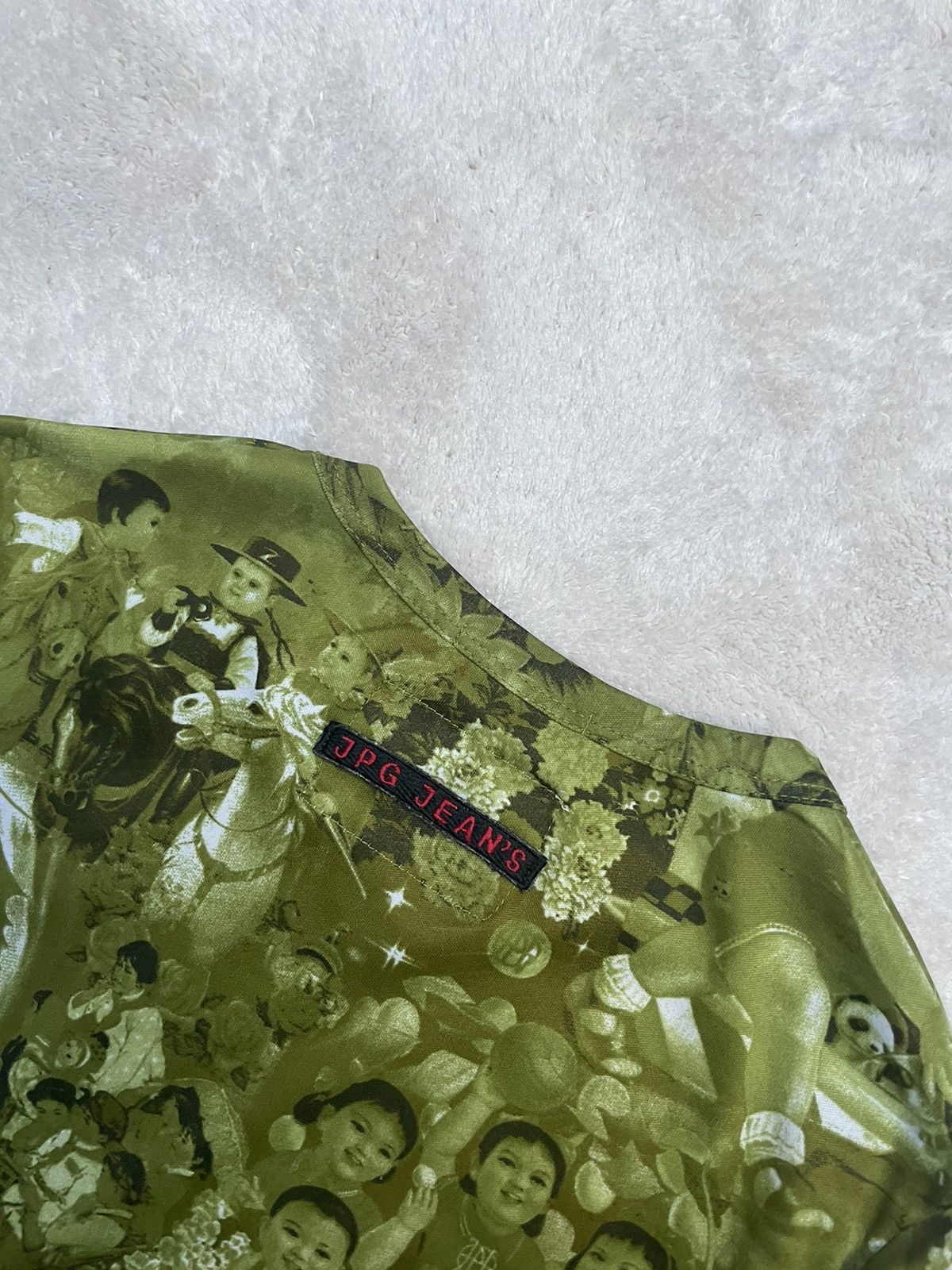 Jean Paul Gaultier Gaultier 1990s Chinese Propaganda Print Green Longsleeve Size M / US 6-8 / IT 42-44 - 4 Thumbnail