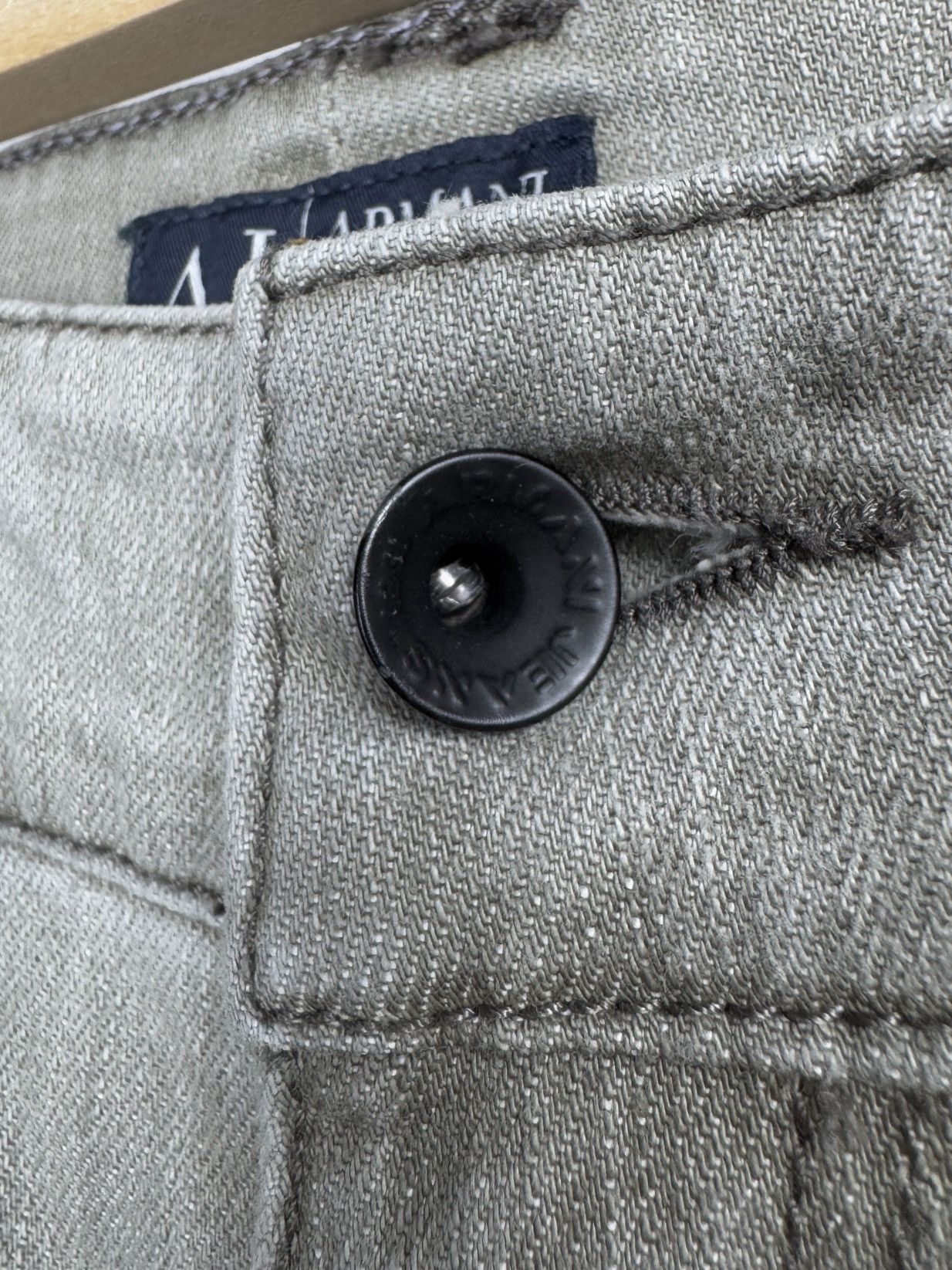 Armani Armani Jeans Vintage Baggy Backprint Flared Grey Denim Pants Size 34" / US 12 / IT 48 - 8 Thumbnail