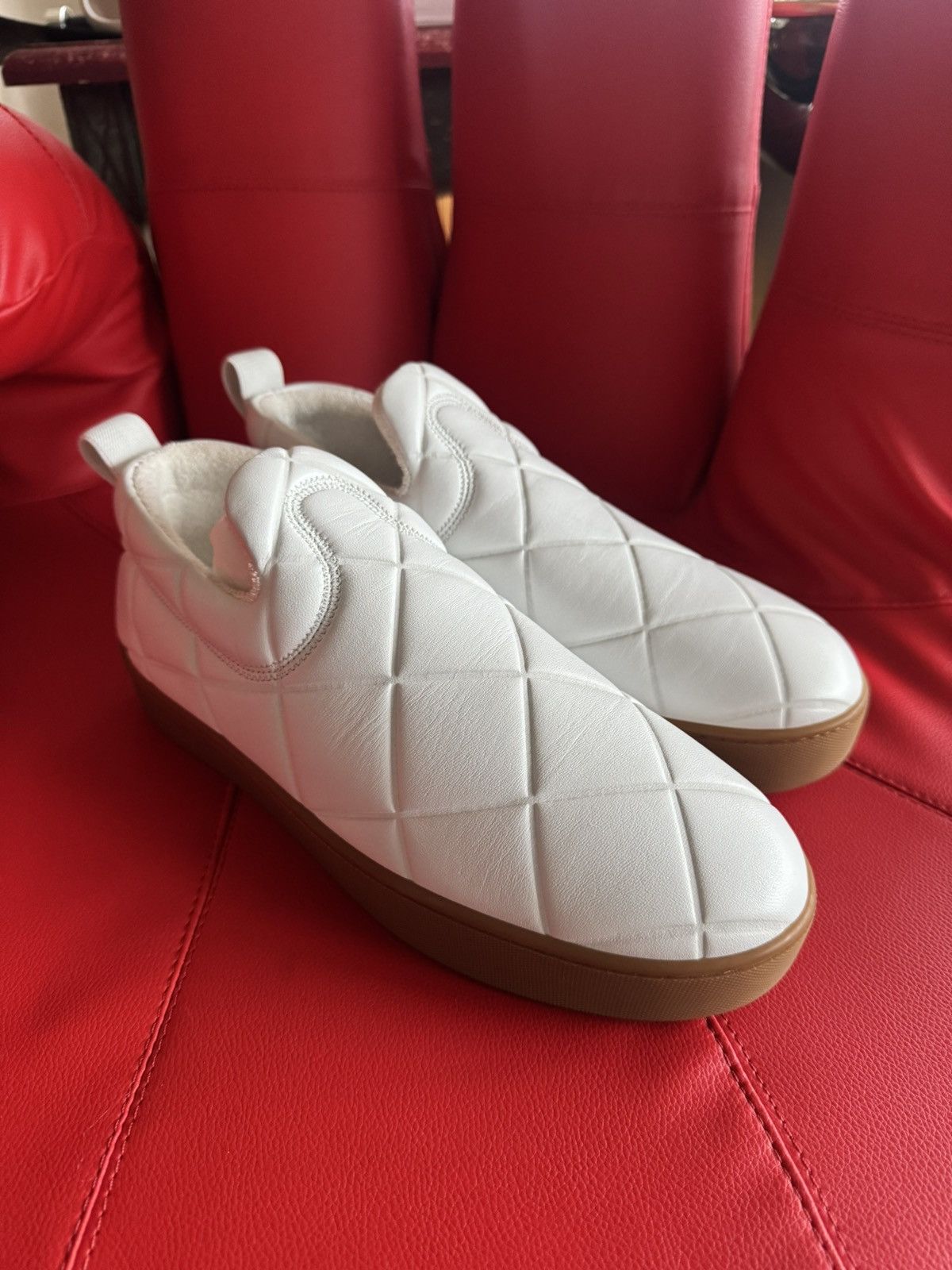 Bottega Veneta Botega Veneta size 10 mens white slip on shoes Size US 10 / EU 43 - 1 Thumbnail