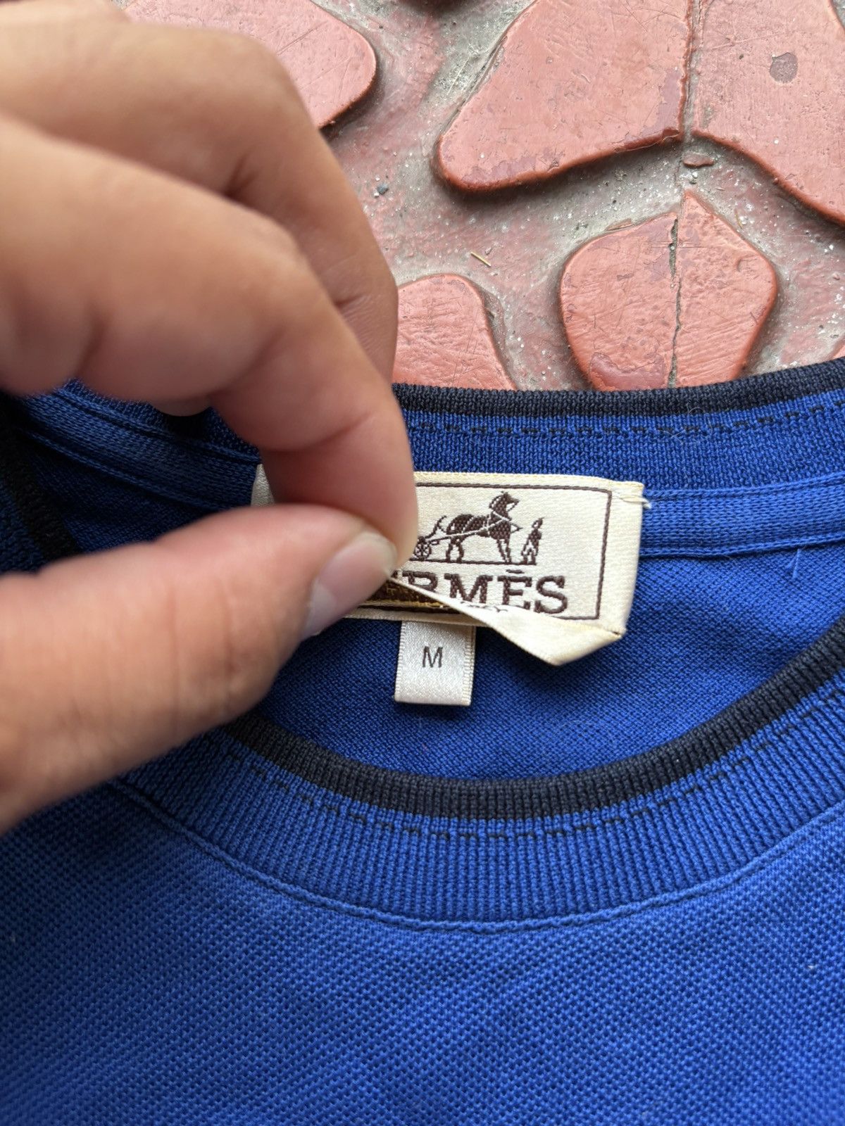 Hermes HERMES “ H” LOGO POCKET TEE Size US M / EU 48-50 / 2 - 7 Thumbnail