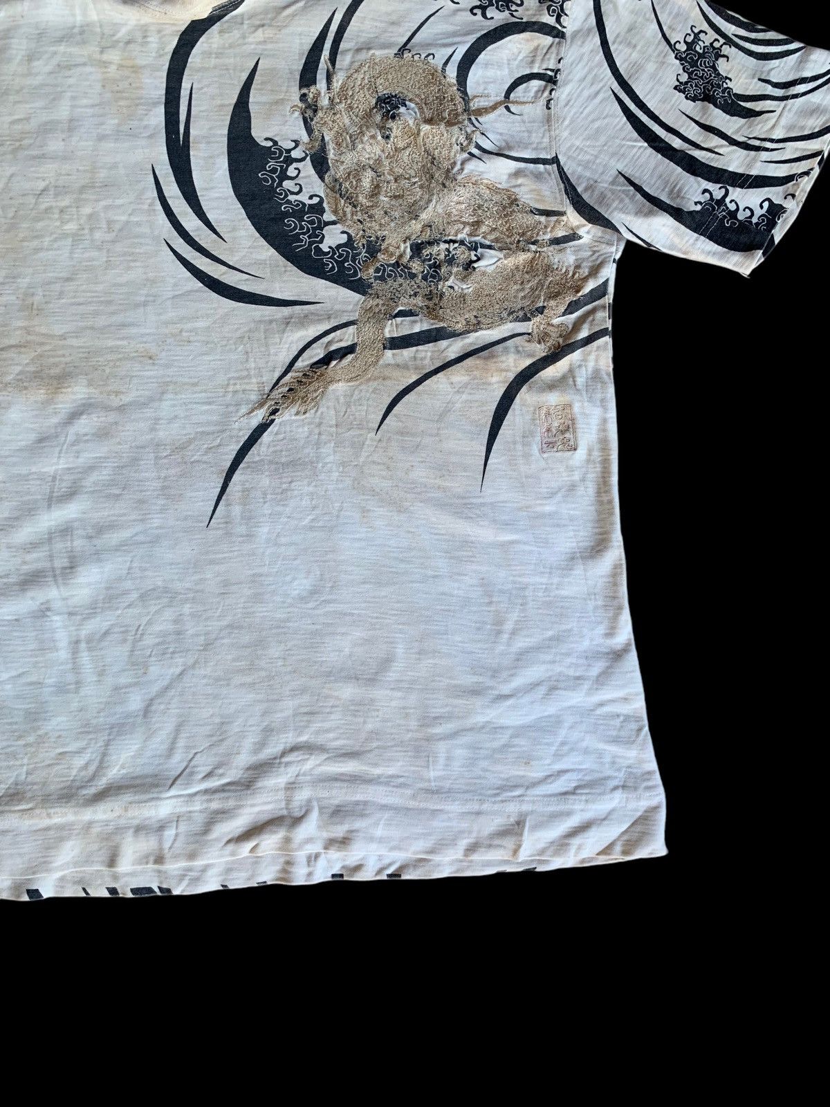 Karakuri Tamashii SUNFADED KARAKURI KAMASHI DRAGON STAIN DISTRESSED SHIRT Size US XXL / EU 58 / 5 - 13 Thumbnail