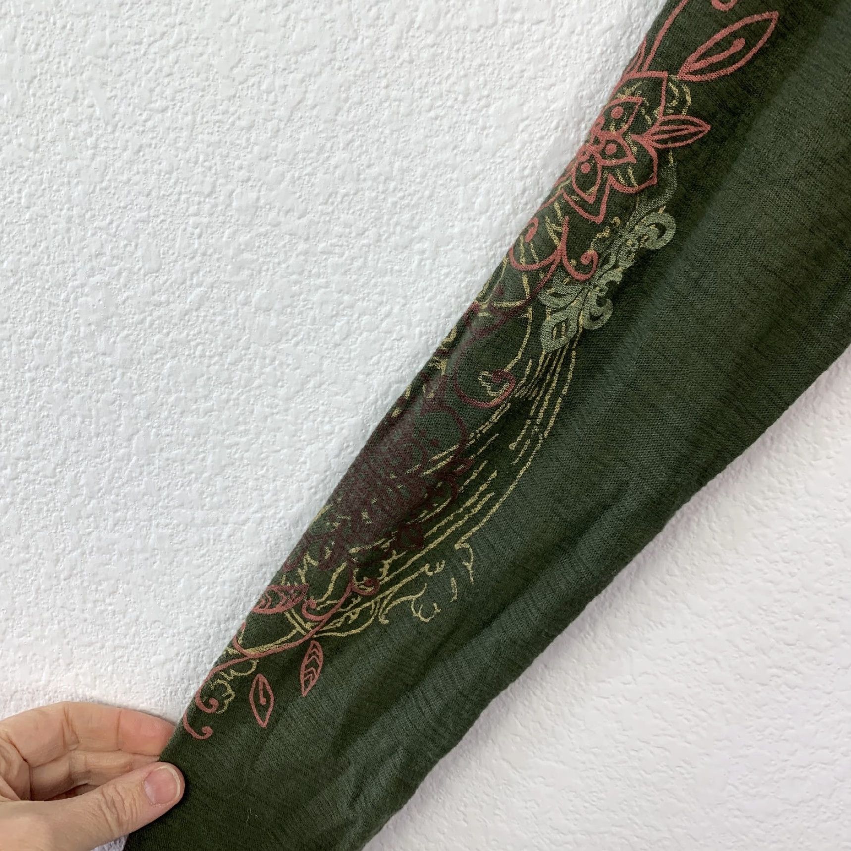Vintage VINTAGE Daytrip Shirt Long Sleeve Graphic Em0 Floral Paisley Boho Green Pink Gold L Womens Size L Size L / US 10 / IT 46 - 3 Thumbnail
