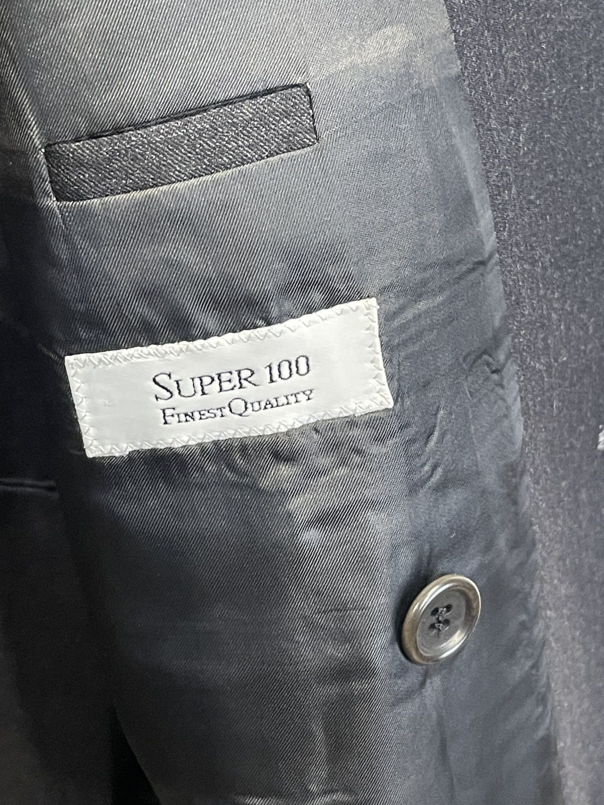 Hugo Boss Vintage double-breasted jacket blazer hugo boss dark gray 40 Size 40L - 7 Thumbnail