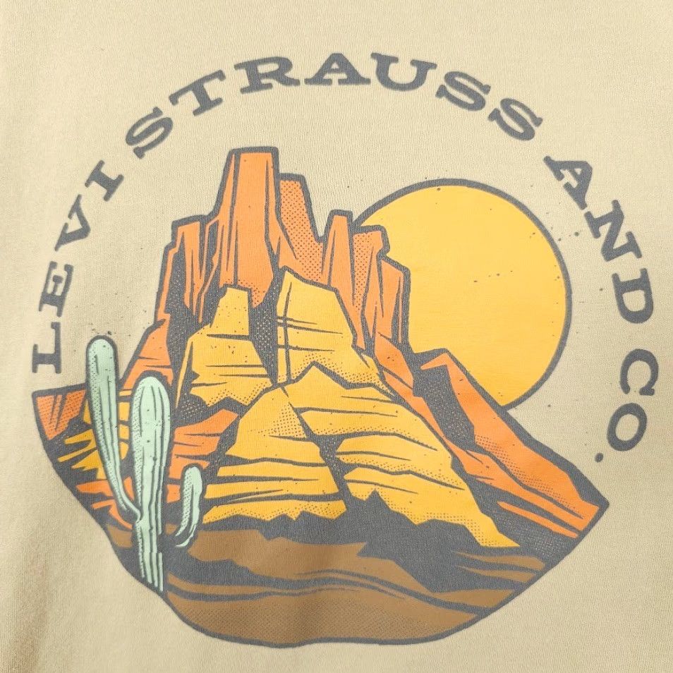 Levi's Levi's T Shirt Mens 2XL Beige Desert Cactus Streetwear Crew Neck Short Sleeve Vintage: No (adjust not allowed) Size US XXL / EU 58 / 5 - 3 Thumbnail