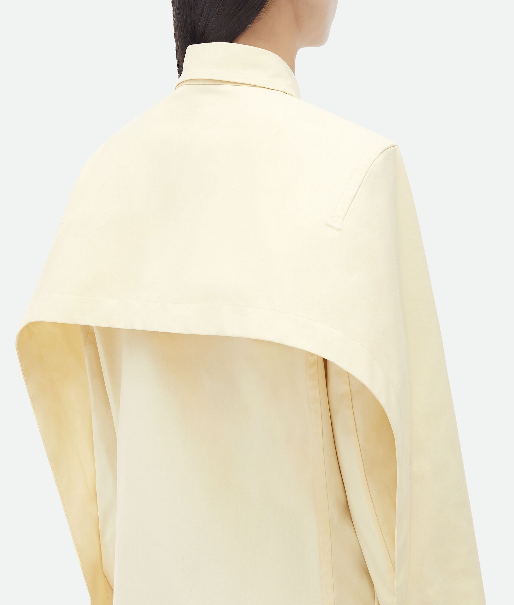 Bottega Veneta o1bcso1str0225 Cotton Shirt With Storm Flap in Light Yellow Size XS / US 0-2 / IT 36-38 - 4 Thumbnail