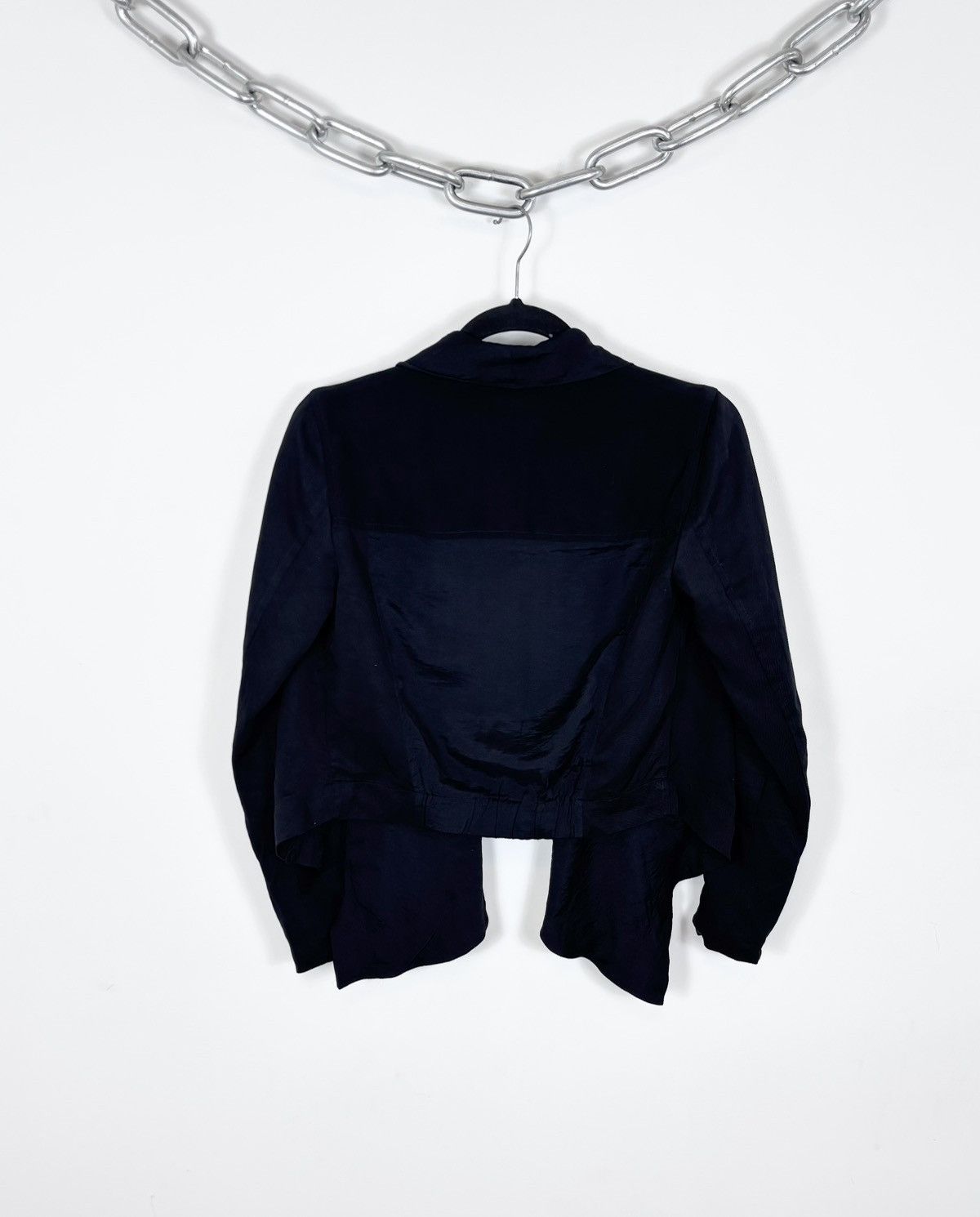 Allsaints AllSaints Kwar Jacket Women’s Black Draped Long Sleeve Size XS / US 0-2 / IT 36-38 - 14 Thumbnail
