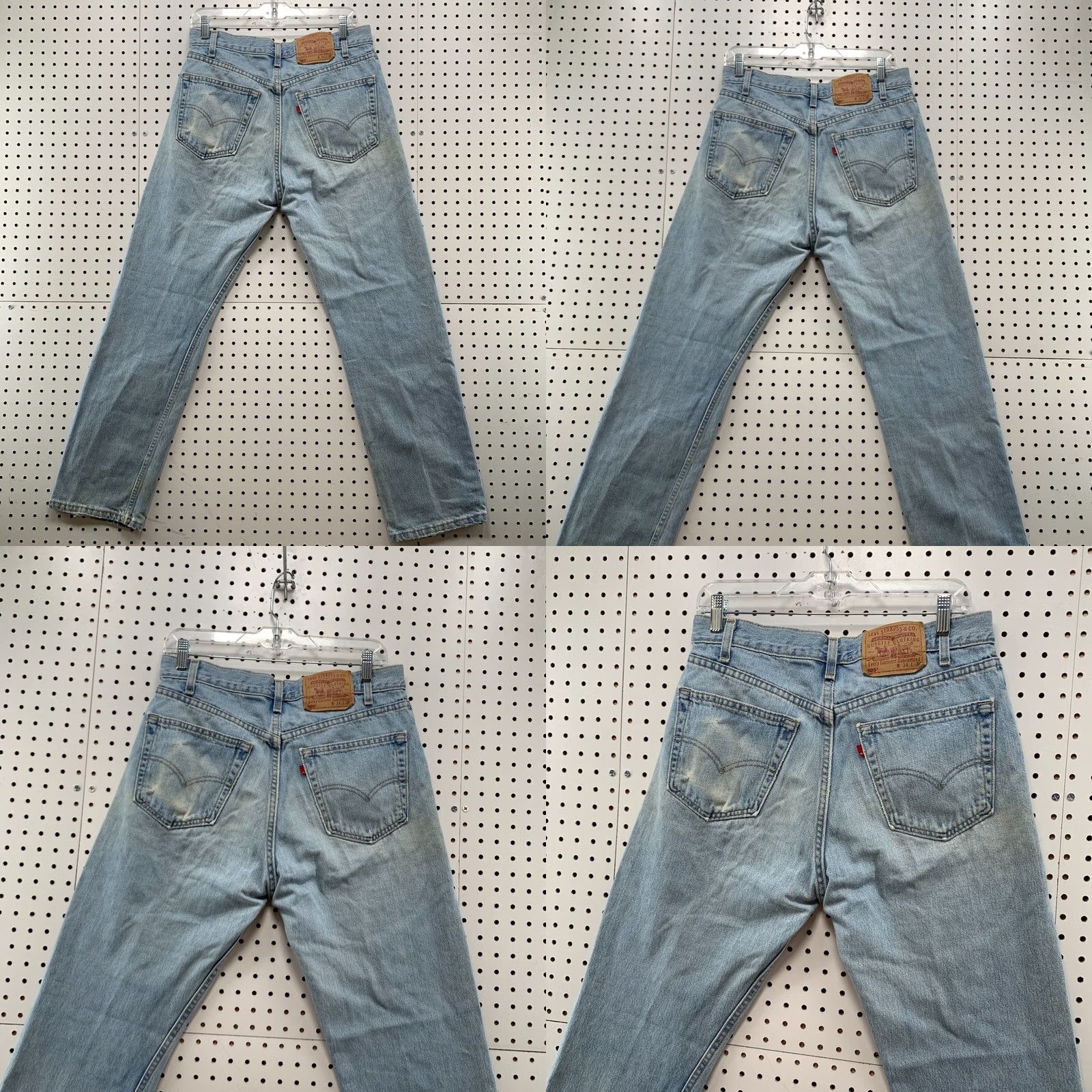 Levi's VINTAGE Levis 505 Jeans Denim Mens Size Regular Straight Fit 33X30 USA 90s Fits Size US 33 - 8 Thumbnail