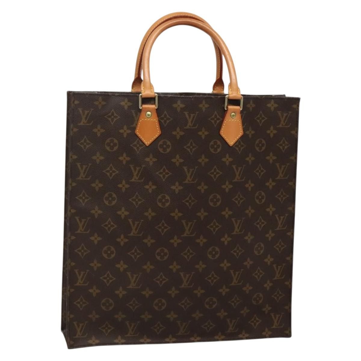 Louis Vuitton LOUIS VUITTON Monogram Sac Plat Hand Bag M51140 Size ONE SIZE - 1 Thumbnail