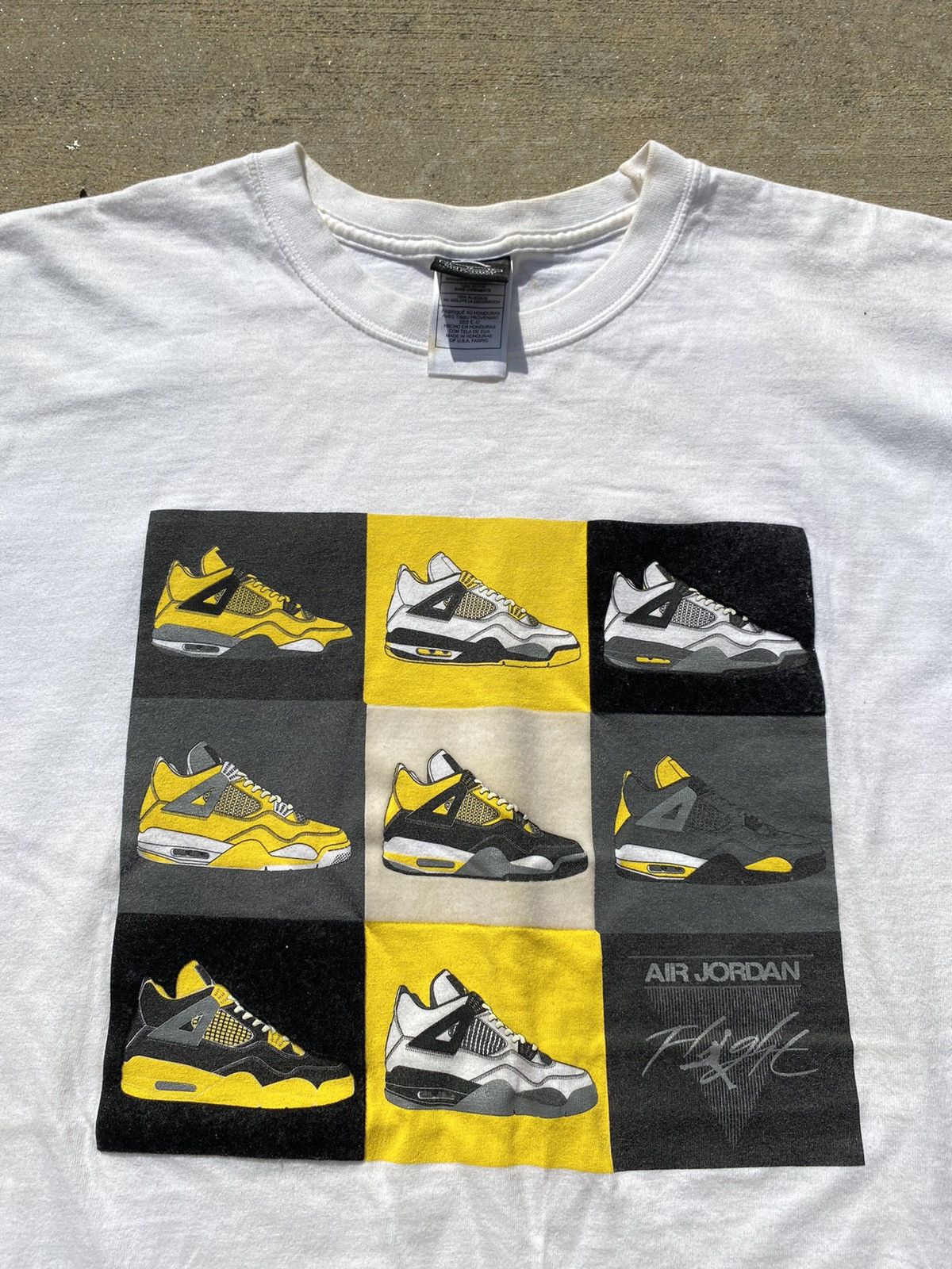 Jordan Brand × Nike × Vintage 2006 Jordan 4 Lightning/Thunder T-Shirt Size US XL / EU 56 / 4 - 2 Thumbnail